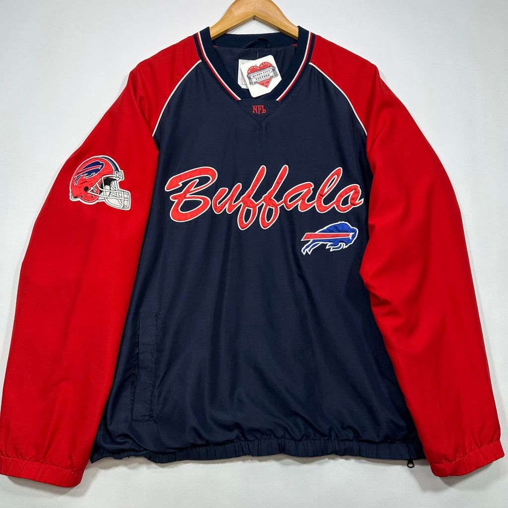 Vintage Buffalo Bills Pullover Windbreaker Jacket Large