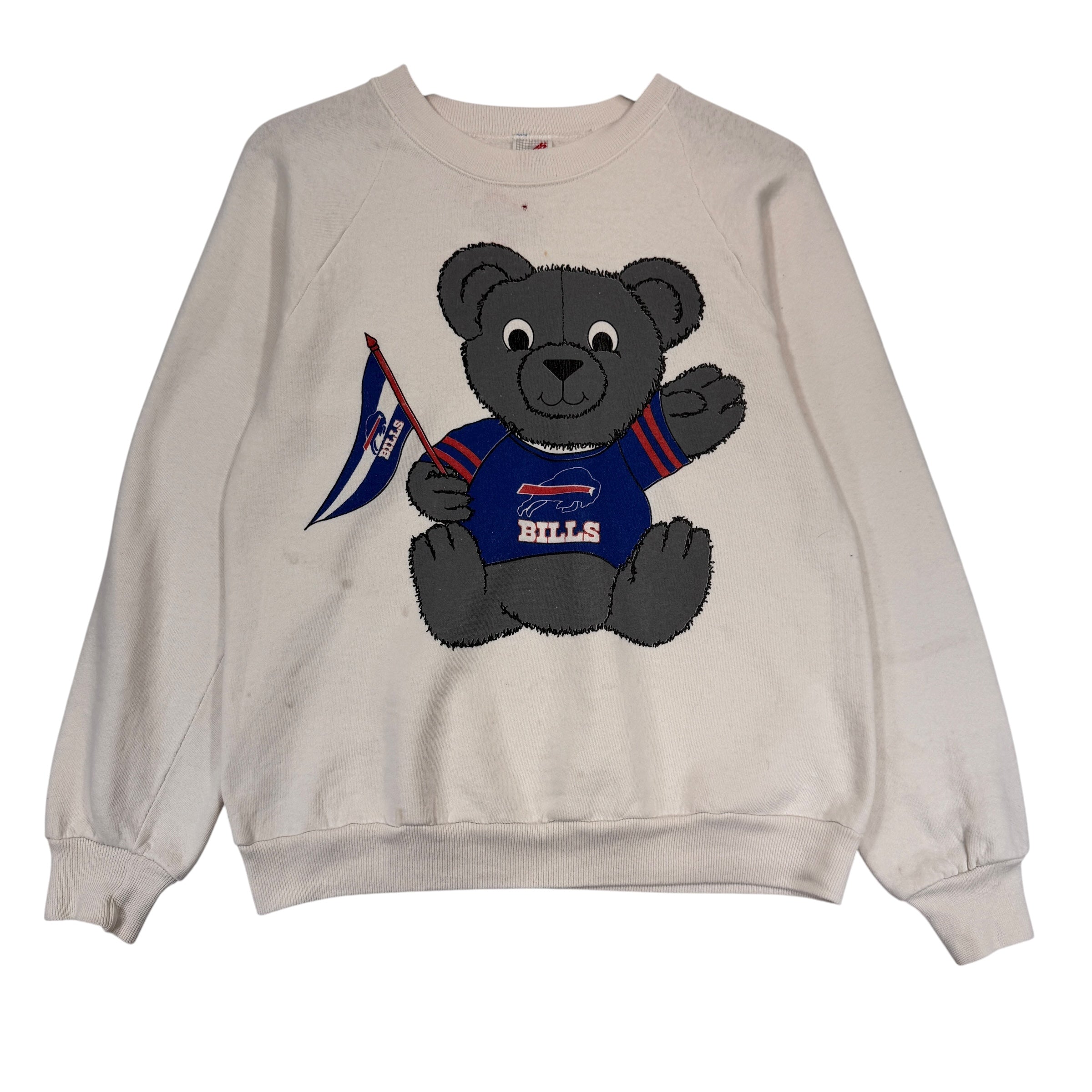 Vintage Buffalo Bills Teddy Bear Crewneck Sweatshirt Medium