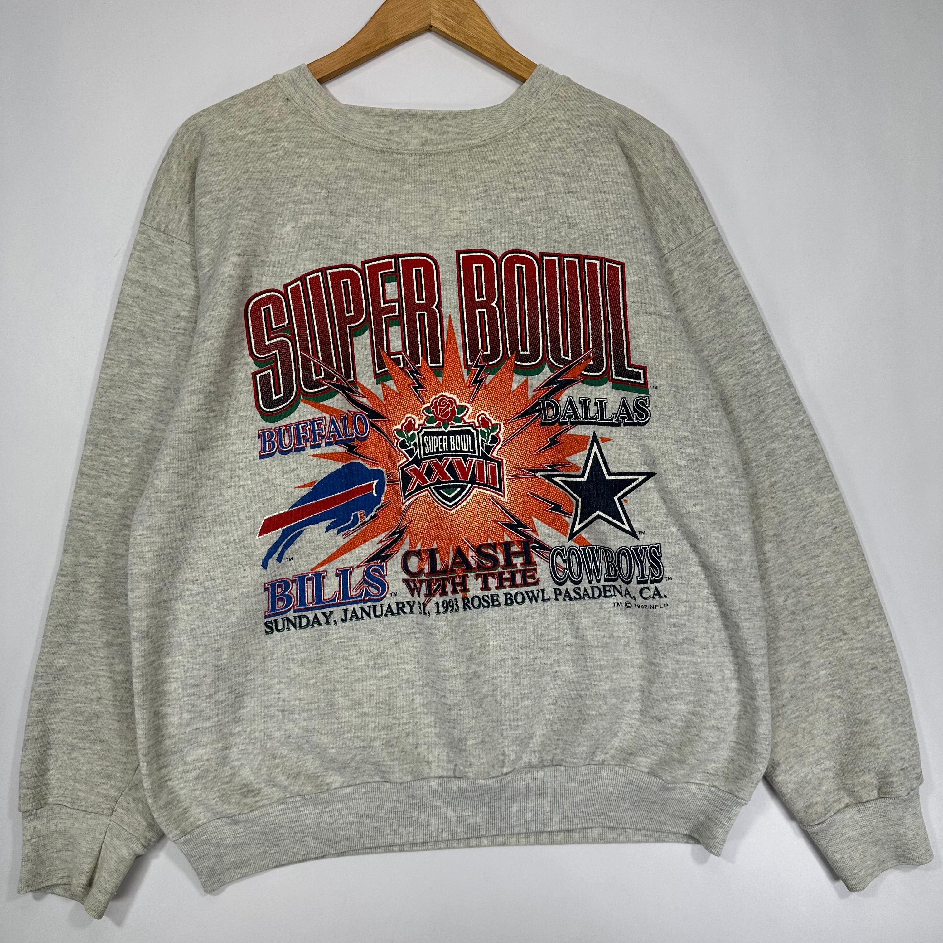 Vintage Buffalo Bills Dallas Cowboys 1993 Super Bowl Crewneck Sweatshirt XL