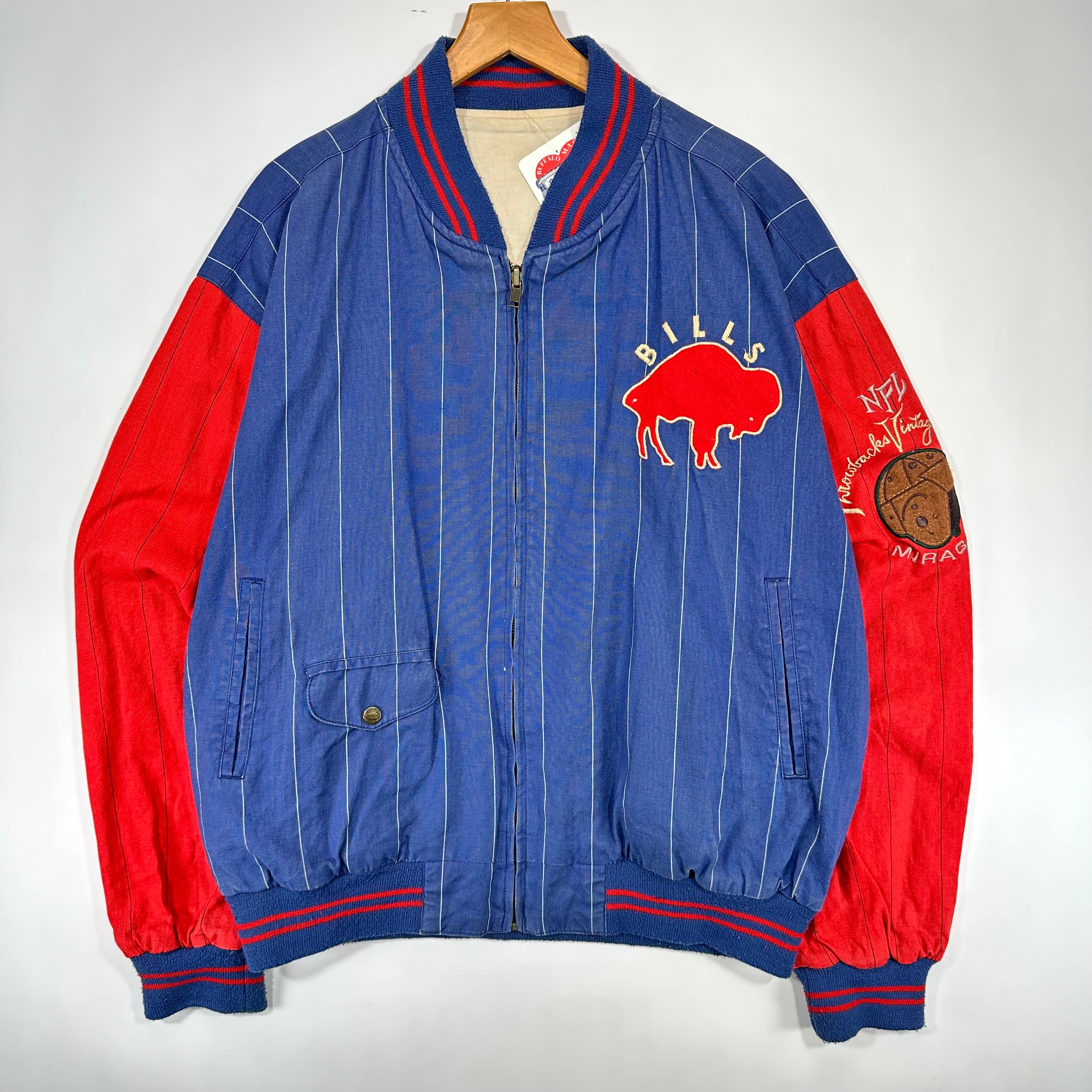 Vintage Buffalo Bills Canvas Bomber Jacket Medium