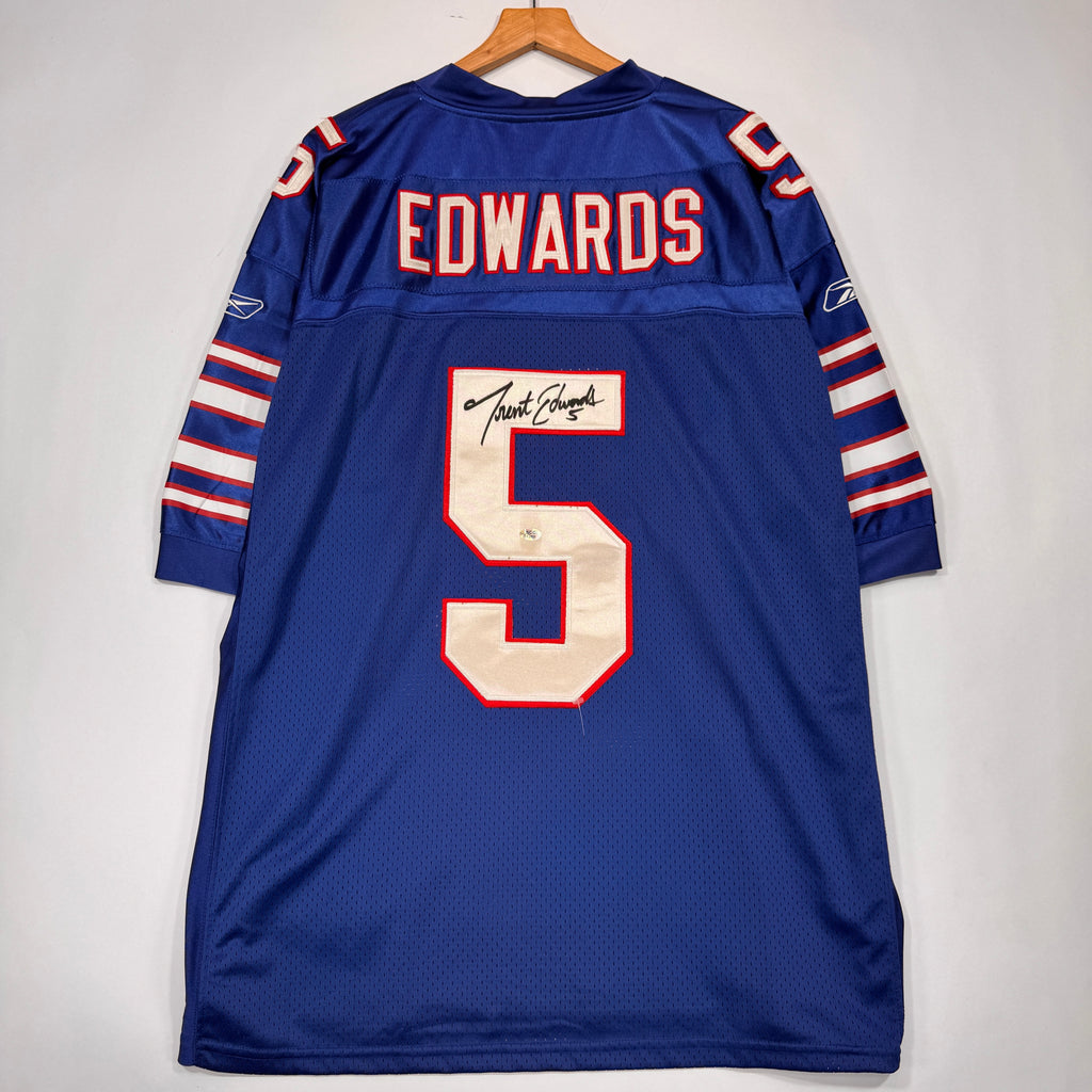 Vintage Buffalo Bills Deadstock Signed Edwards Jersey XXL