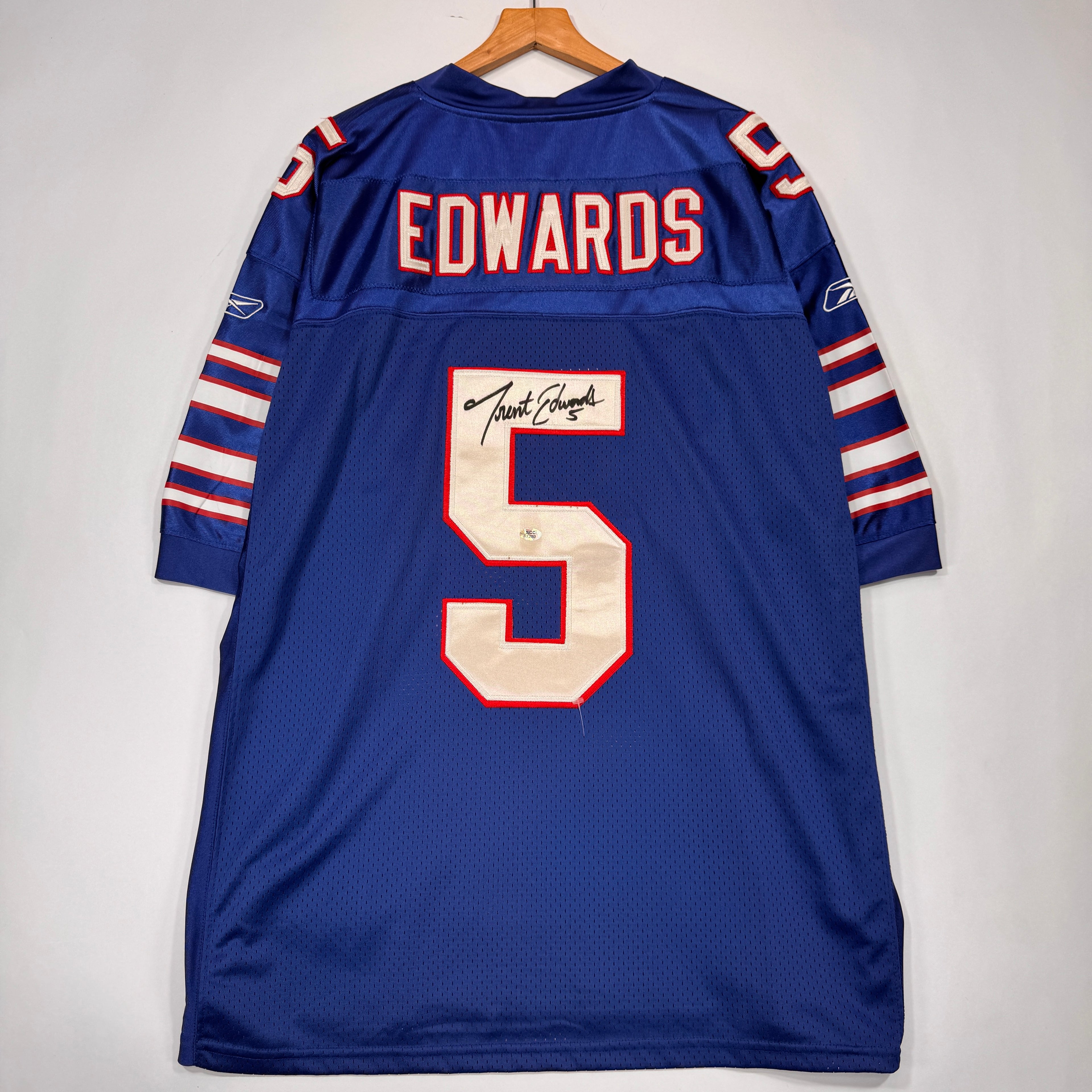 Vintage Buffalo Bills Deadstock Signed Edwards Jersey XXL