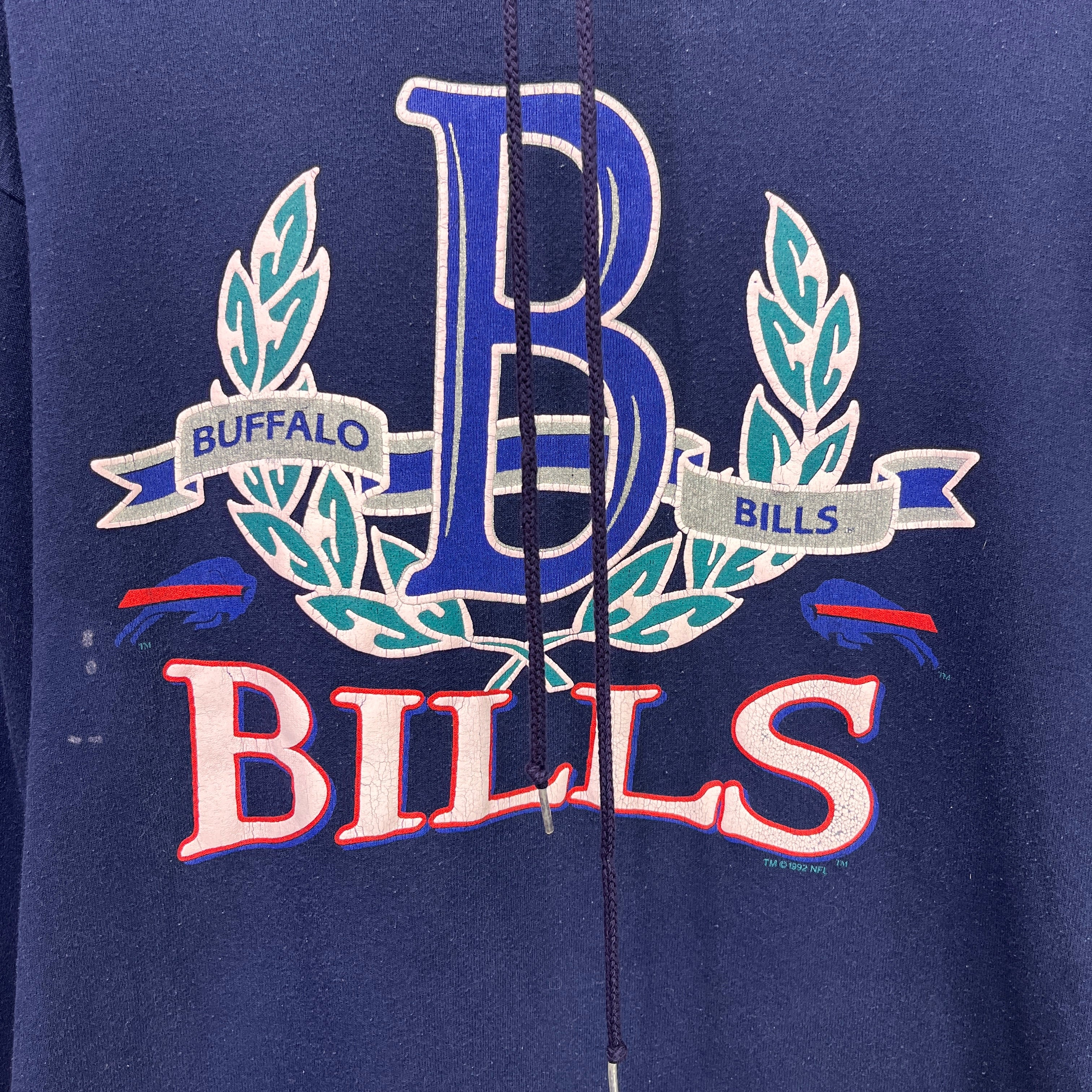 Vintage Buffalo Bills Mockneck Sweatshirt Large