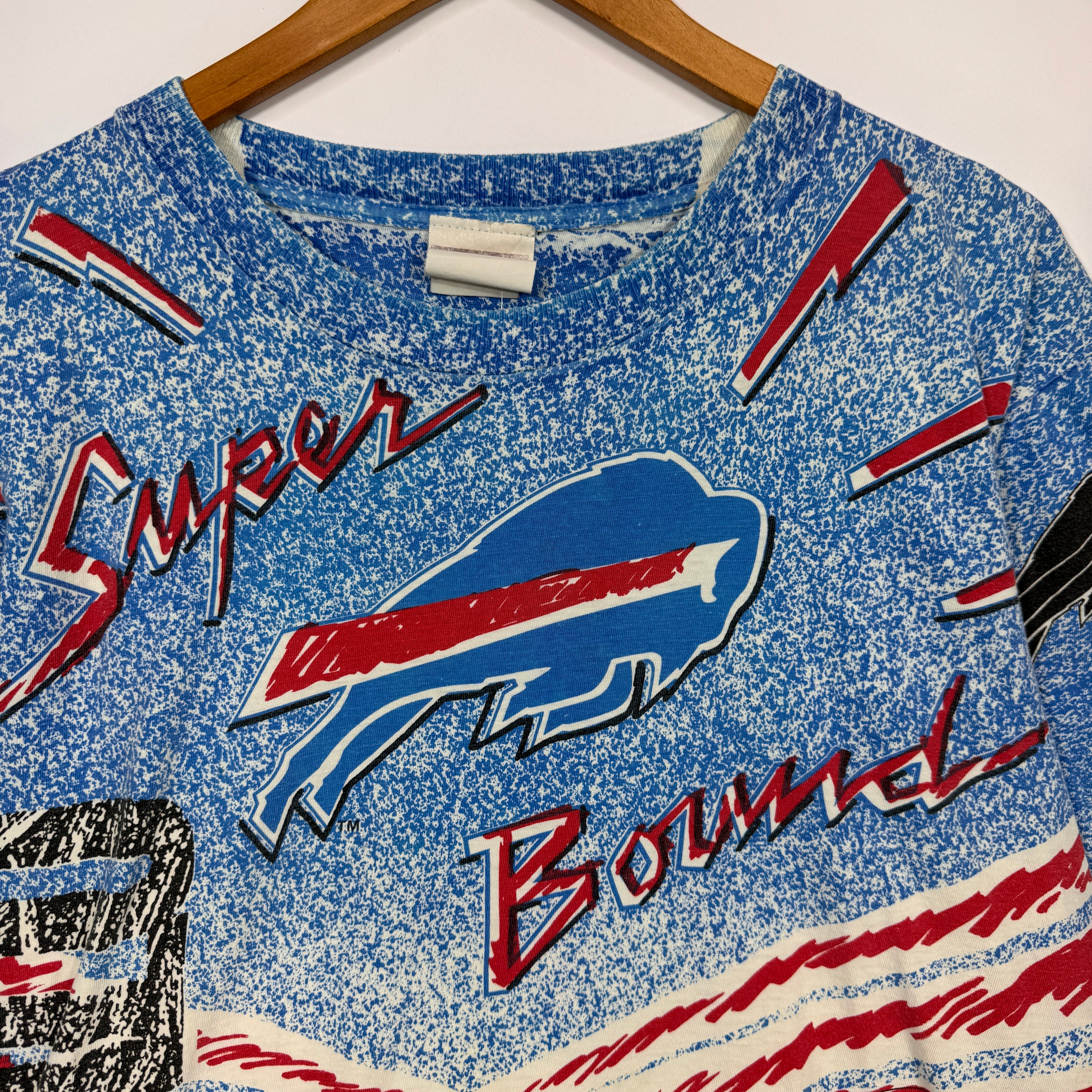 Vintage Buffalo Bills Magic Johnson All Over Print Shirt Large