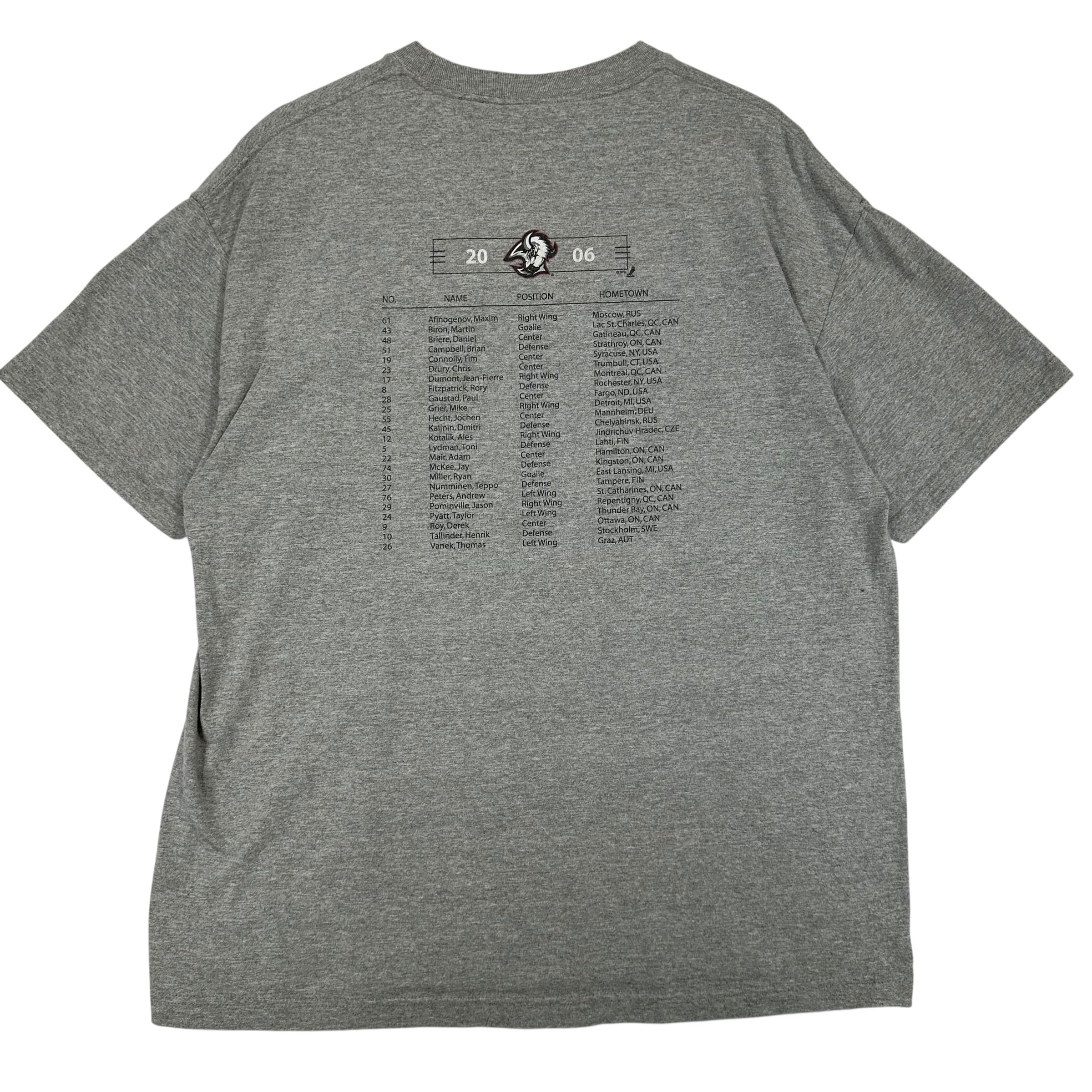 Vintage Buffalo Sabres 2006 Roster Shirt XL