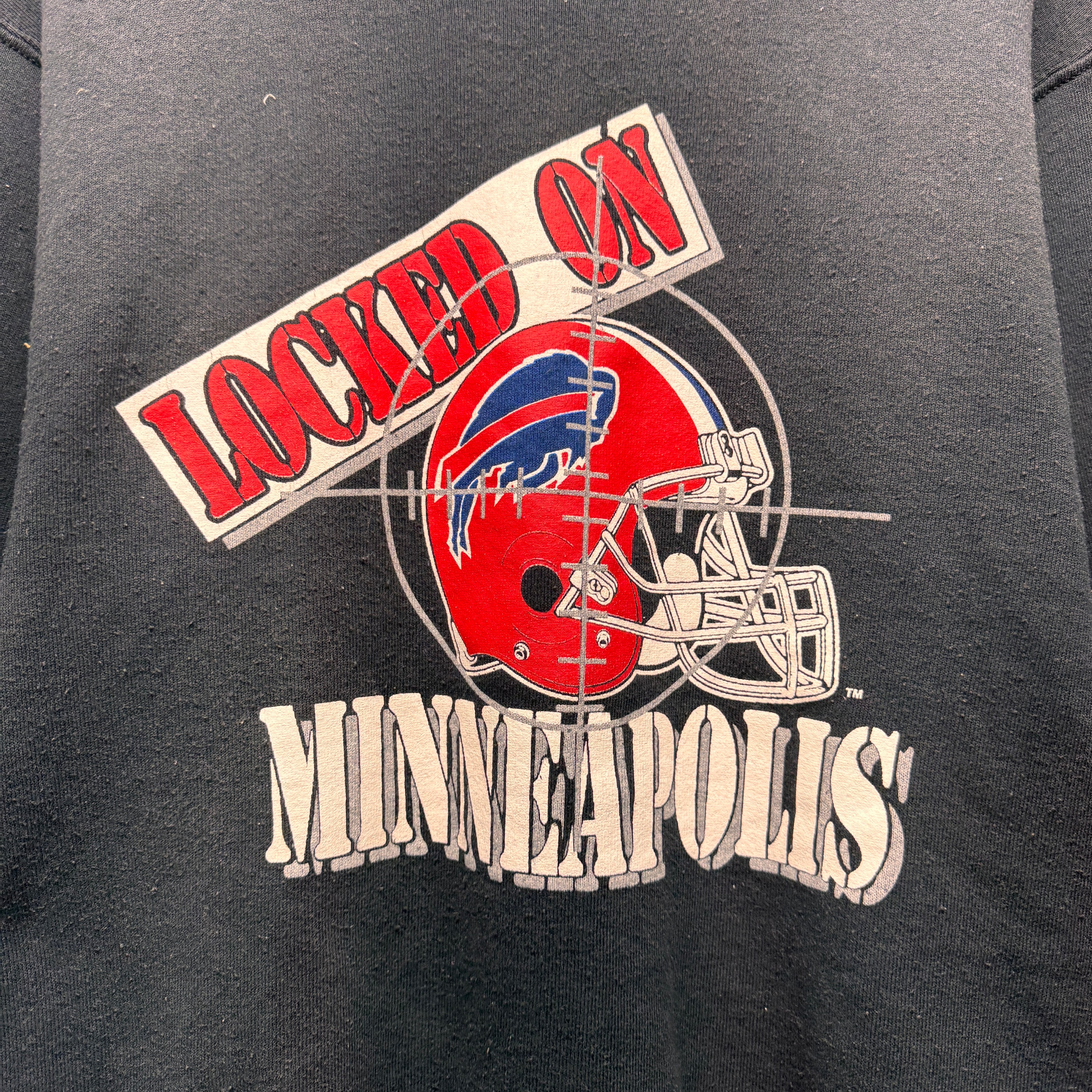 Vintage Buffalo Bills Locked On Minneapolis Crewneck Sweatshirt Small