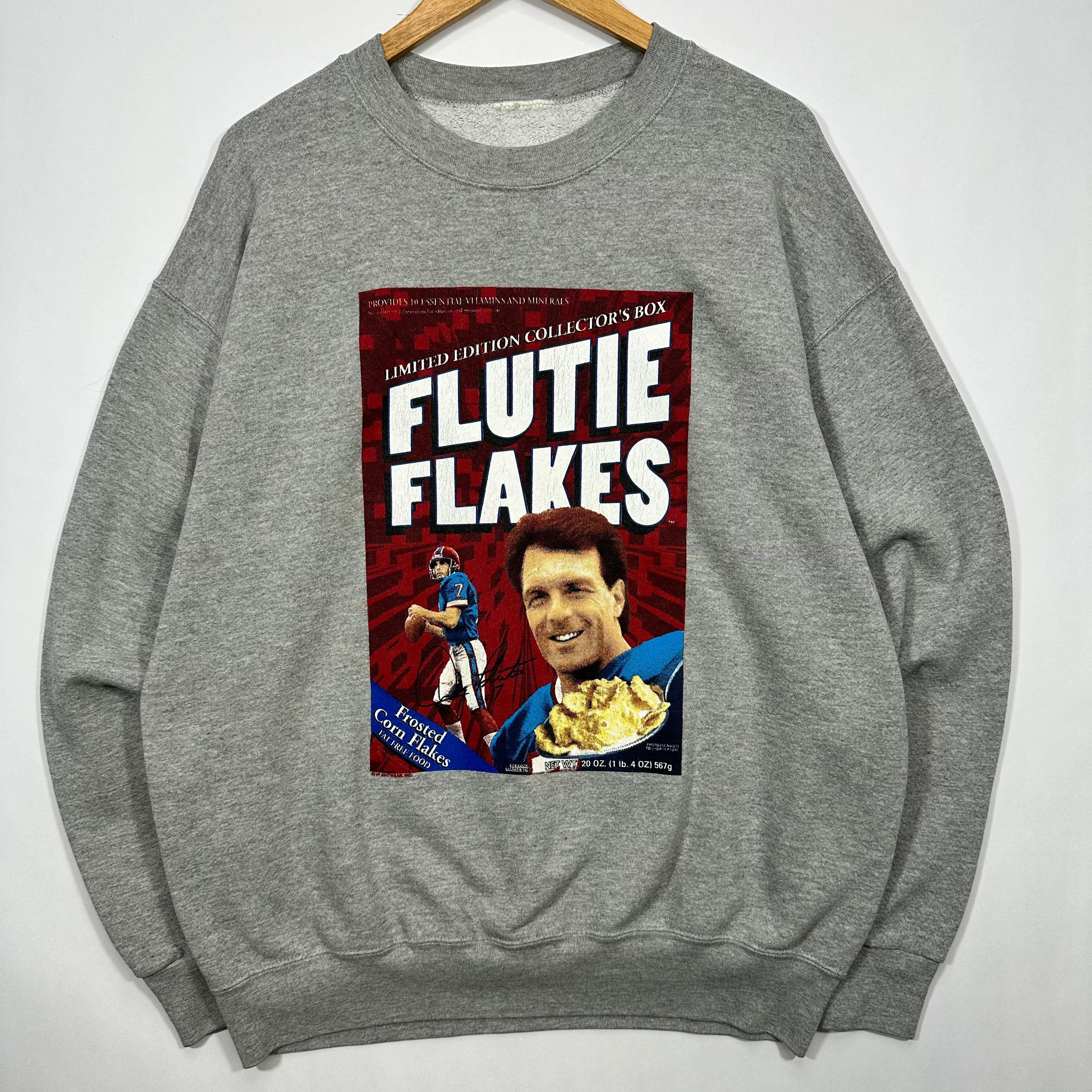 Vintage Buffalo Bills Doug Flutie Flakes Crewneck Sweatshirt XL