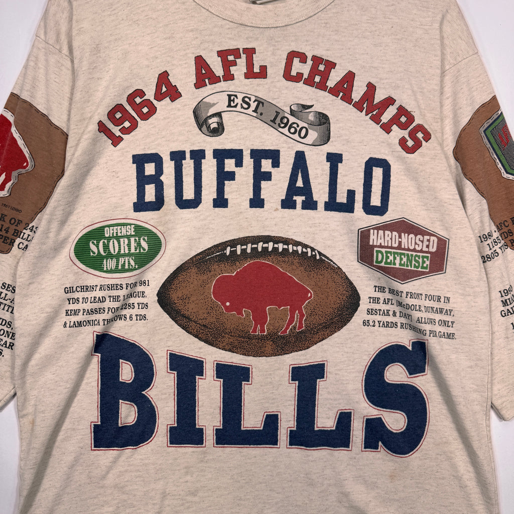 Vintage Buffalo Bills 1964 AFL Champions All Over Print Shirt Large