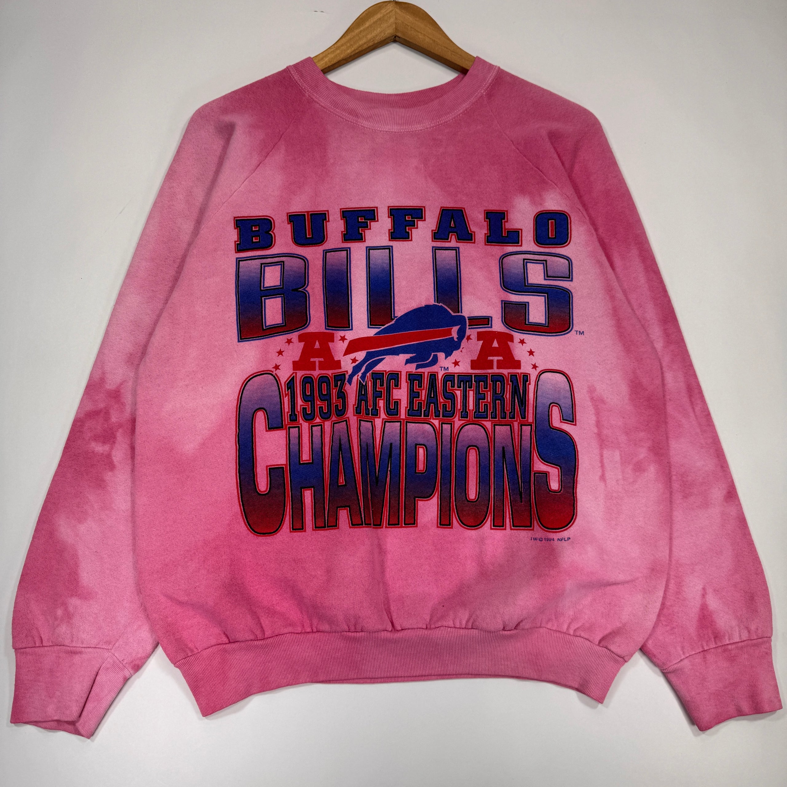 Vintage Buffalo Bills Overdyed 1993 AFC East Champions Crewneck Sweatshirt Large