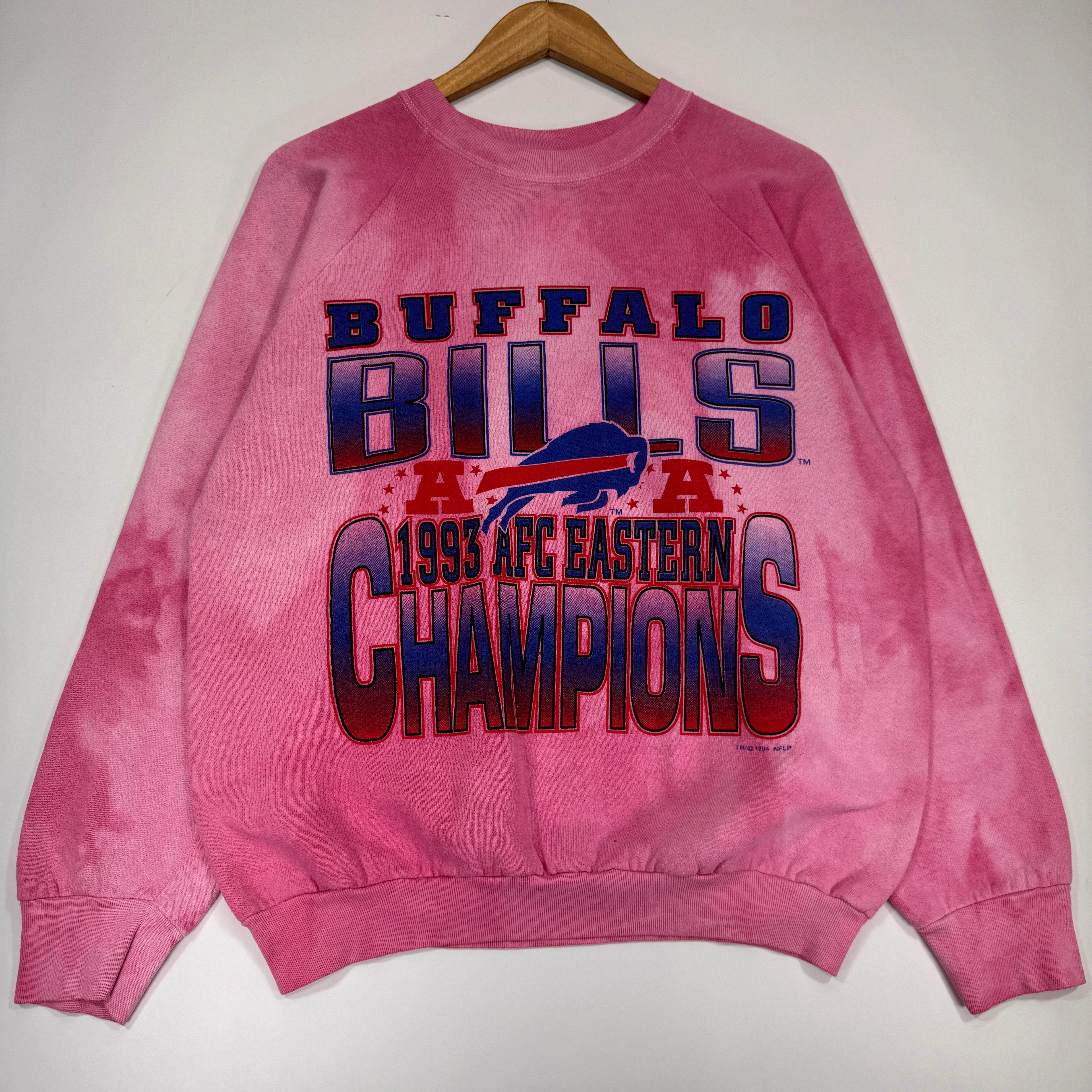Vintage Buffalo Bills Overdyed 1993 AFC East Champions Crewneck Sweatshirt Large