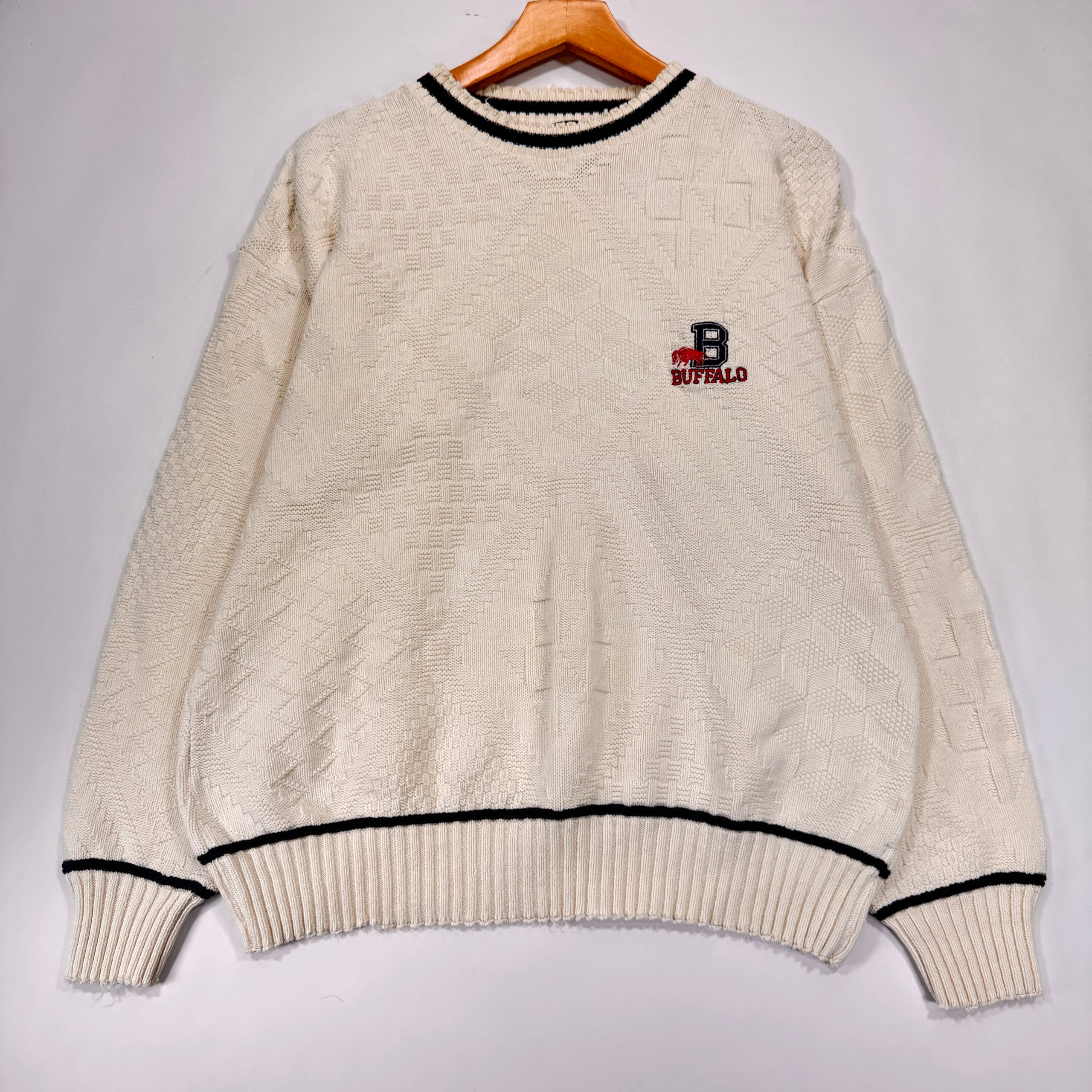 Vintage Buffalo Bills Knitted Sweatshirt Large
