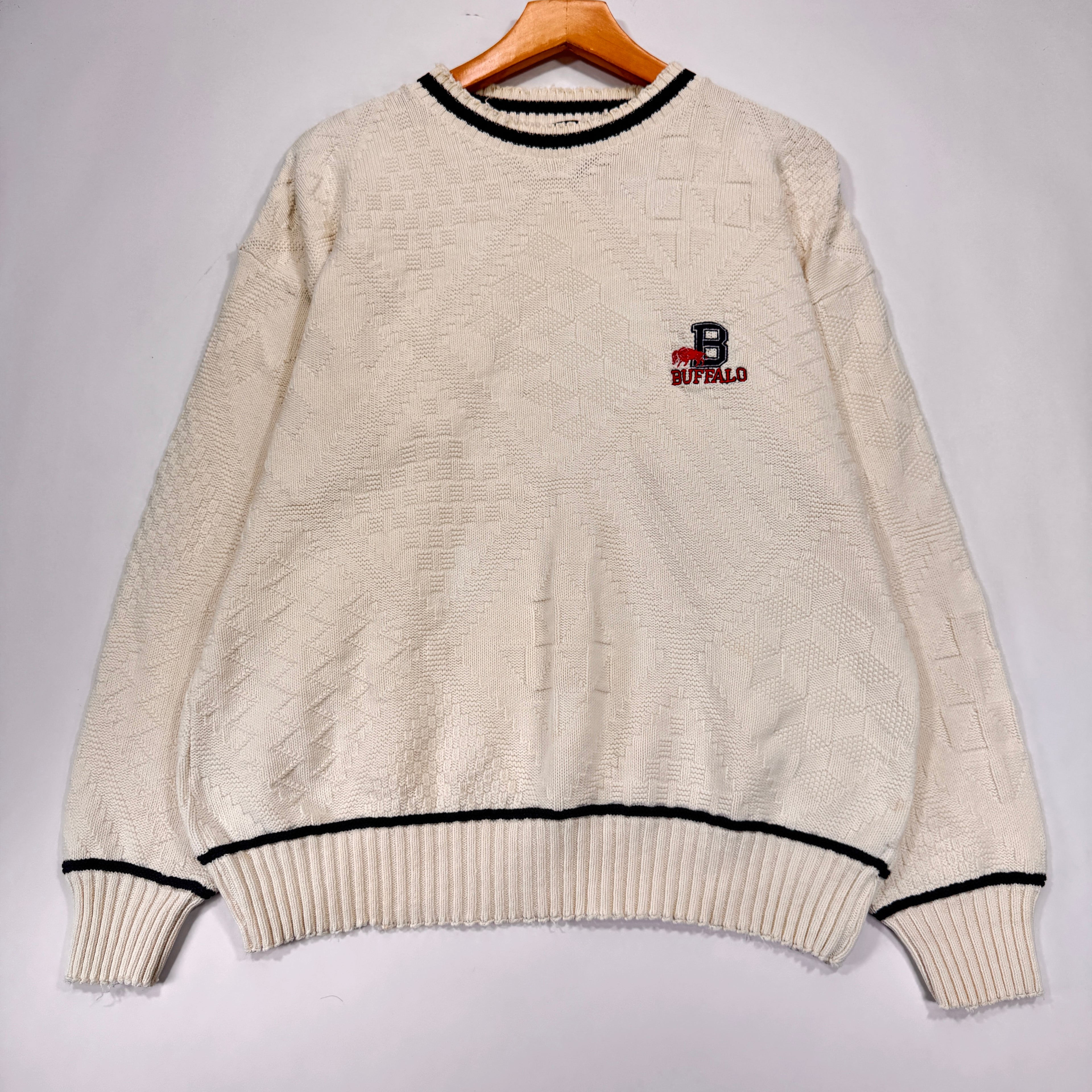 Vintage Buffalo Bills Knitted Sweatshirt Large