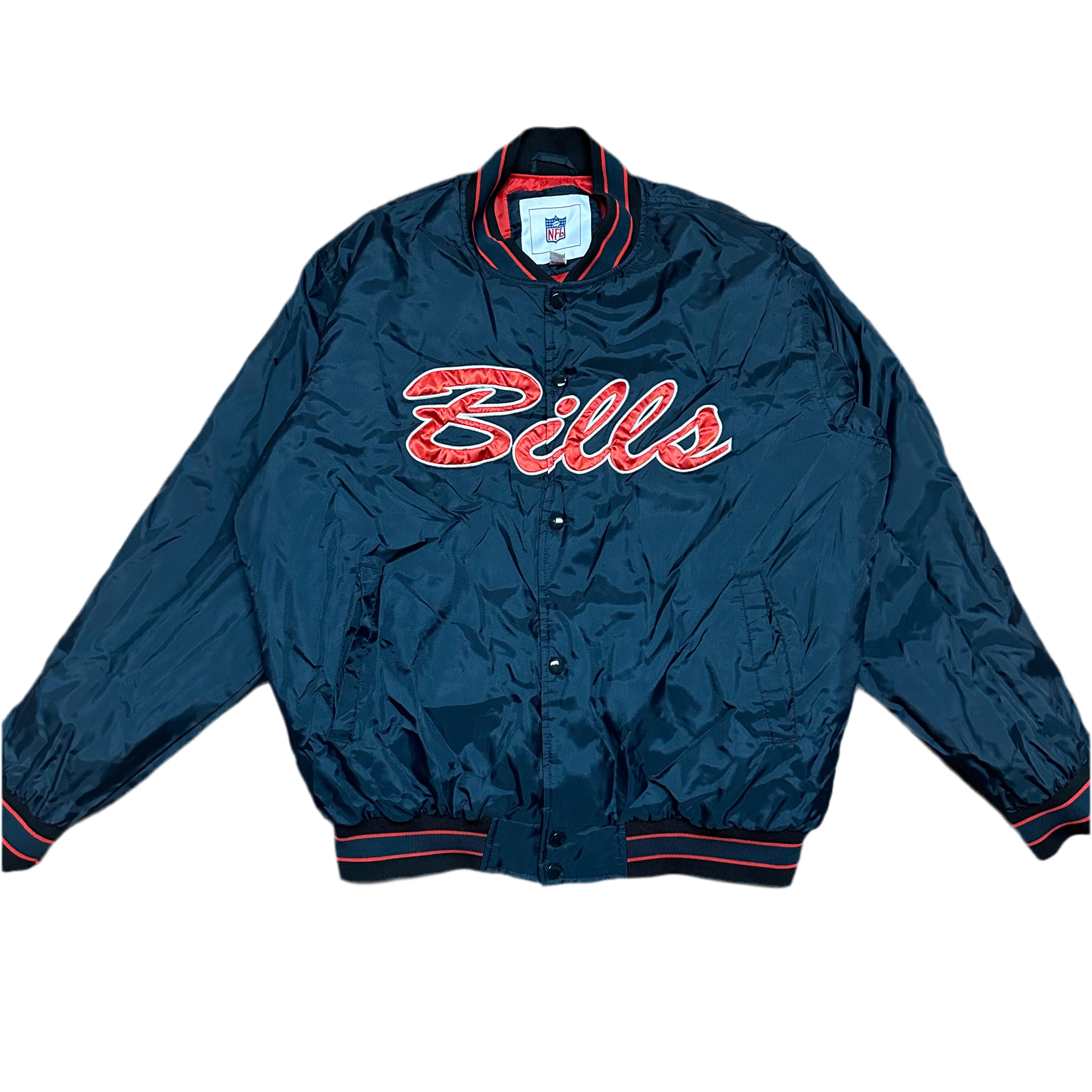 Vintage Buffalo Bills Satin Bomber Jacket Large