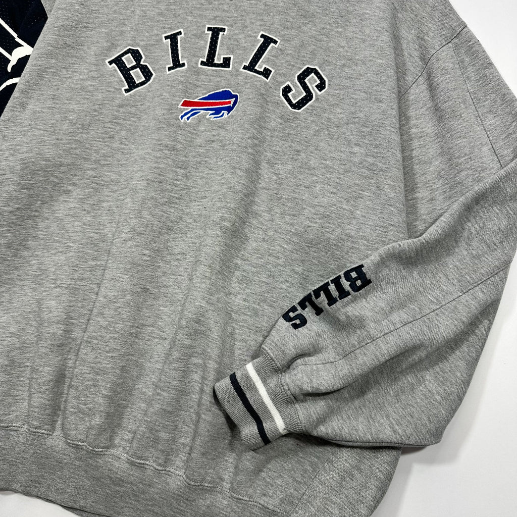 Vintage Buffalo Bills Jersey Sleeve Crewneck Sweatshirt Large
