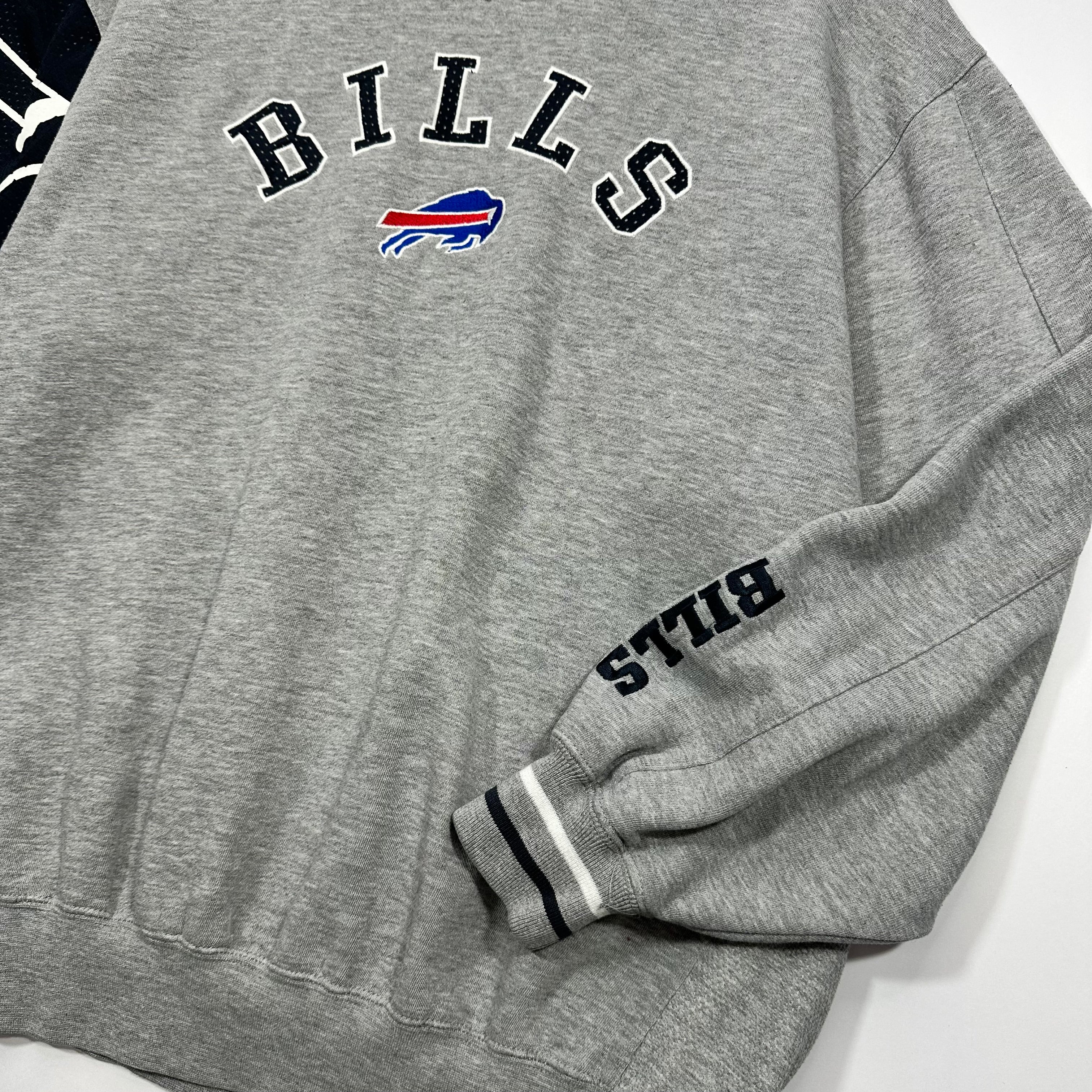 Vintage Buffalo Bills Jersey Sleeve Crewneck Sweatshirt Large
