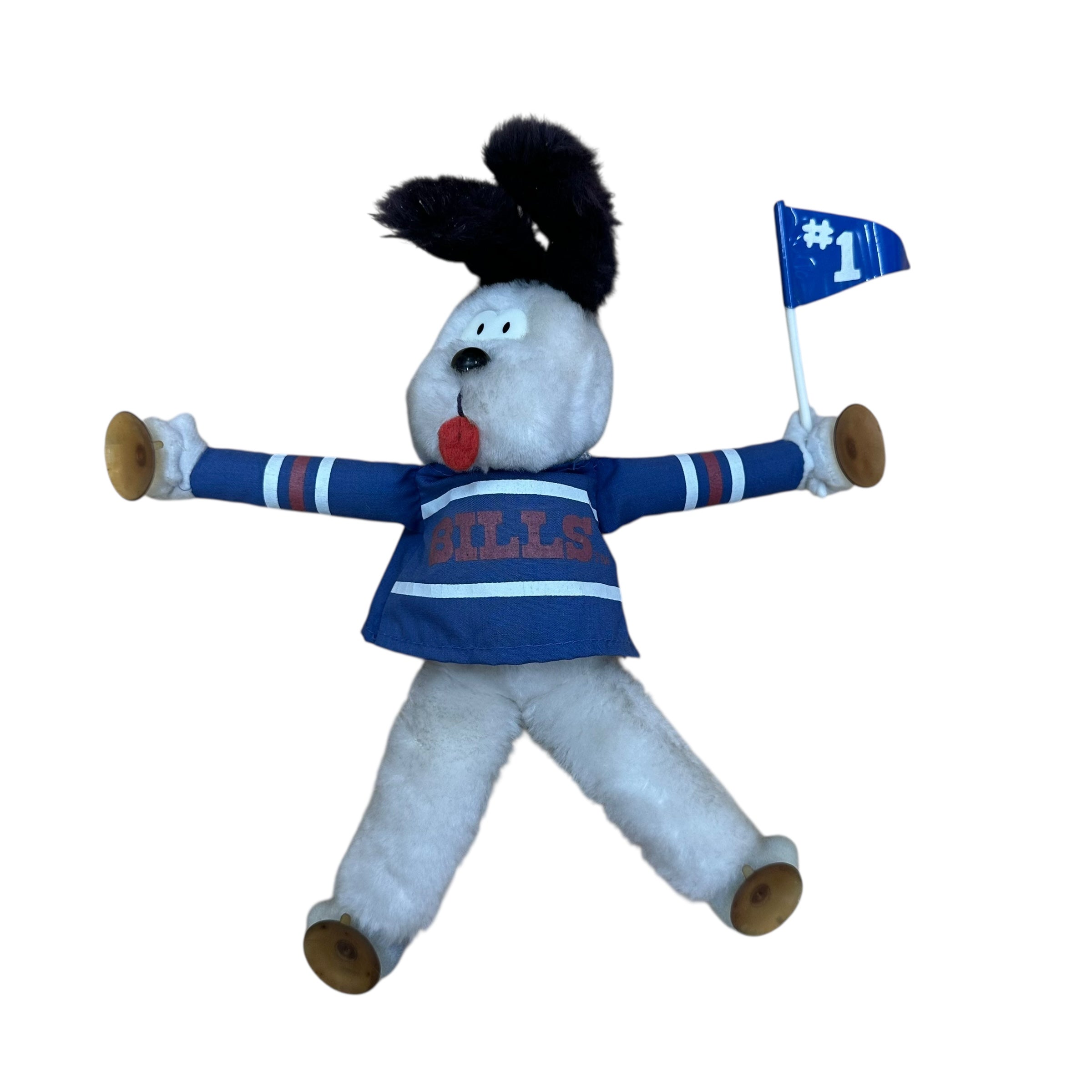 Vintage Buffalo Bills Stuffed Animal Window Cling Kid Toy