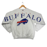 Vintage Buffalo Bills Cross Script Spell Out Crewneck Sweatshirt XL