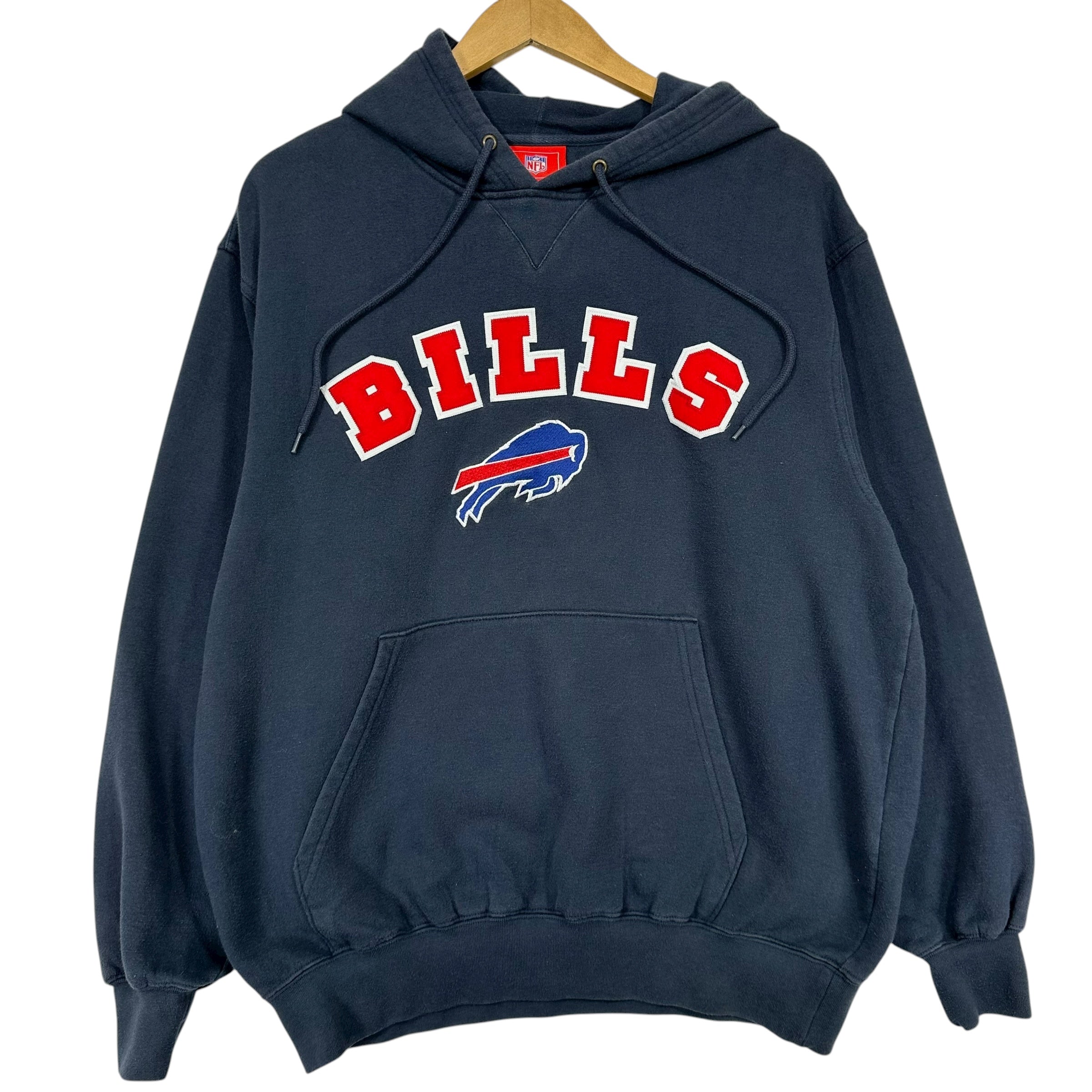 Vintage Buffalo Bills Embroidered Hoodie Sweatshirt Medium