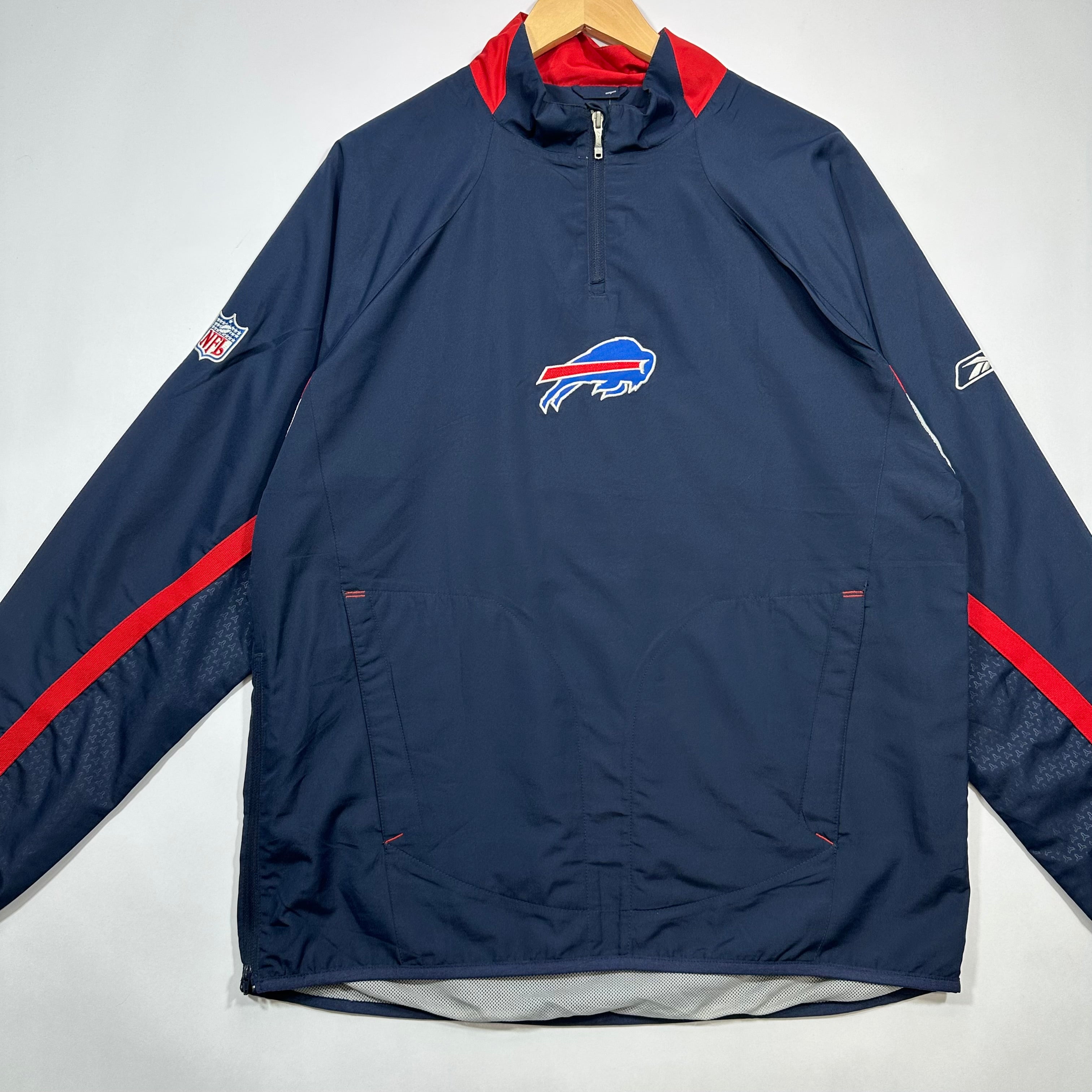 Vintage Buffalo Bills Pullover Windbreaker Jacket Medium