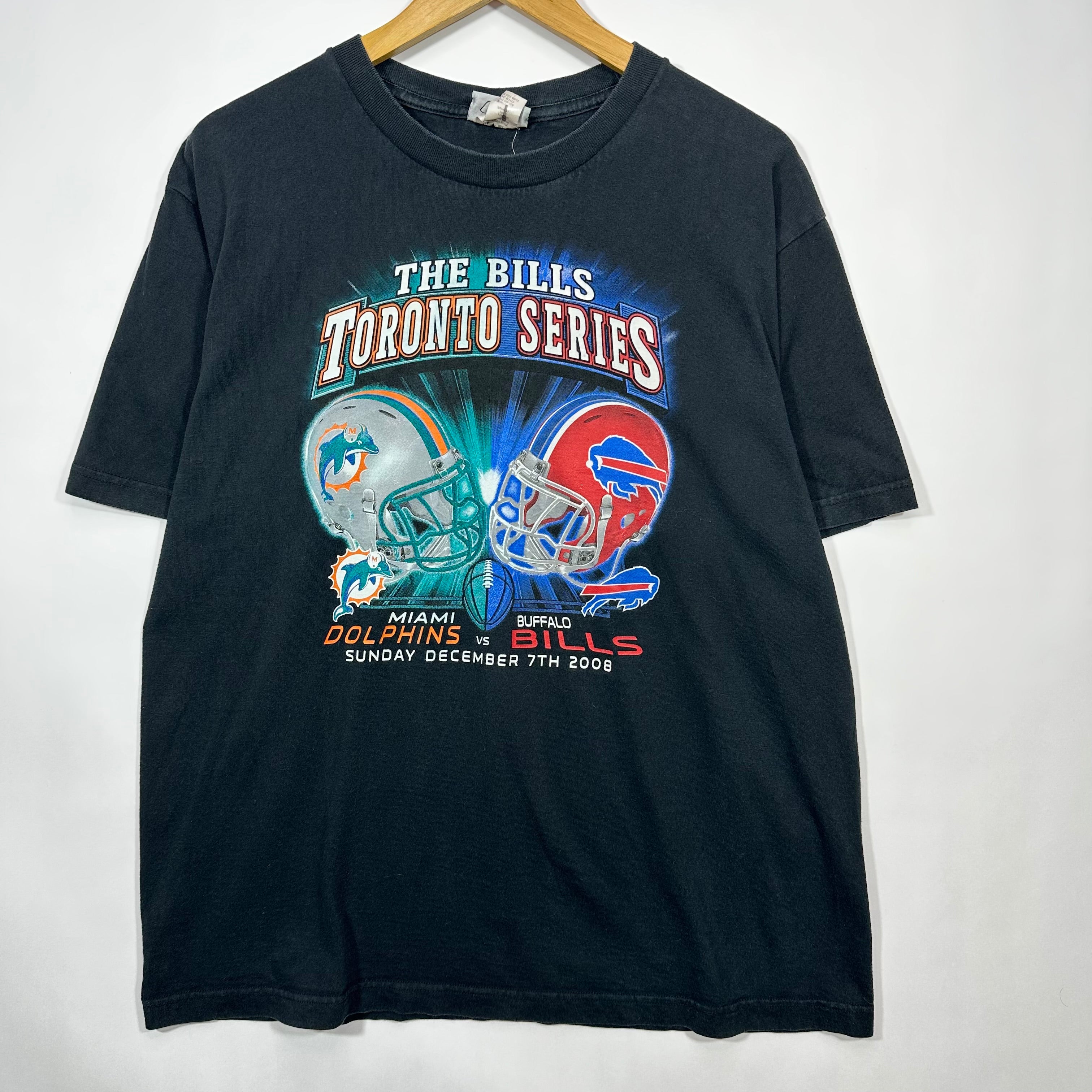 Vintage Buffalo Bills Miami Dolphins Toronto Series Game Shirt Large