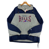 Vintage Buffalo Bills 1/4 Zip Fleece Sweatshirt Large