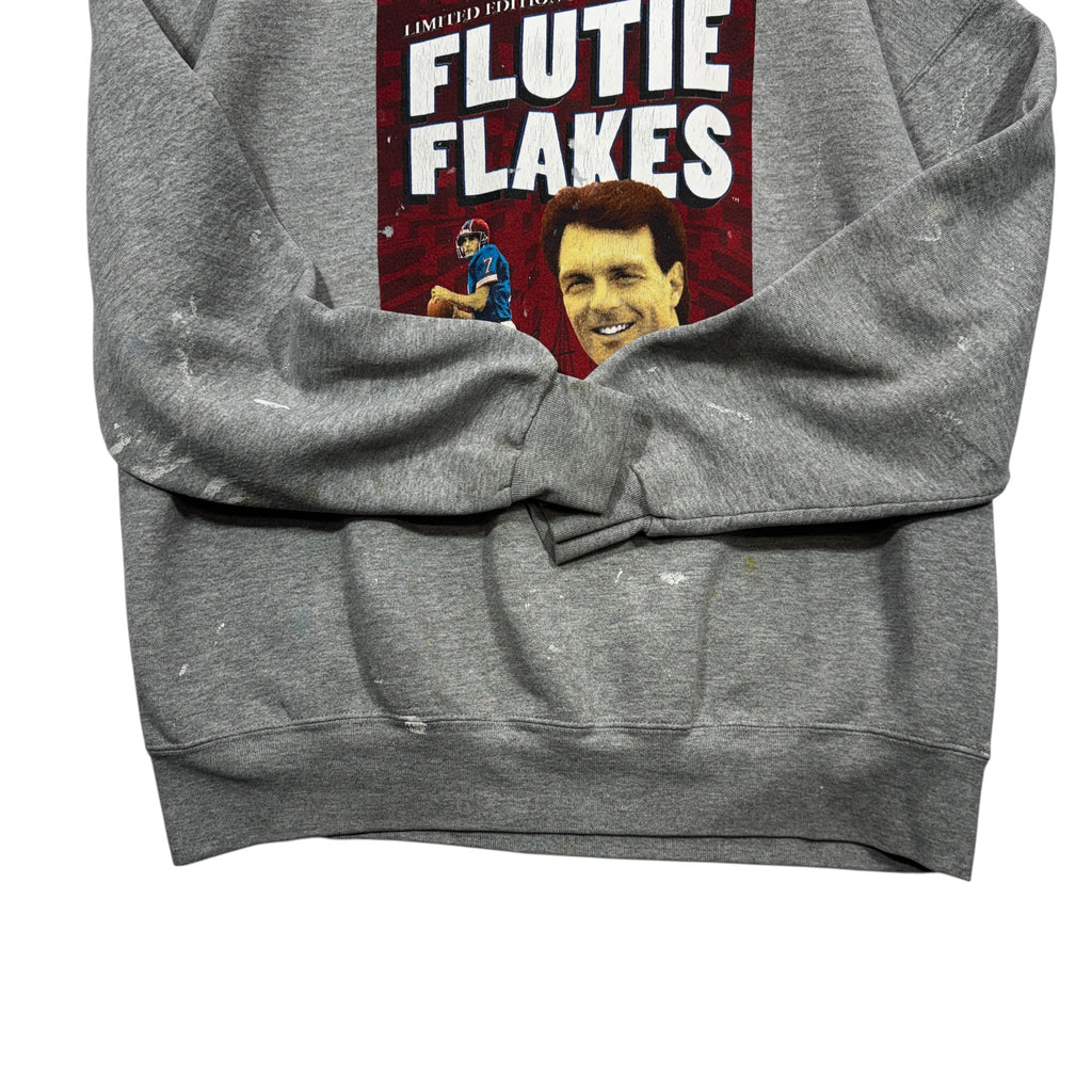 Vintage Buffalo Bills Paint Splatter Flutie Flakes Crewneck Sweatshirt XXL