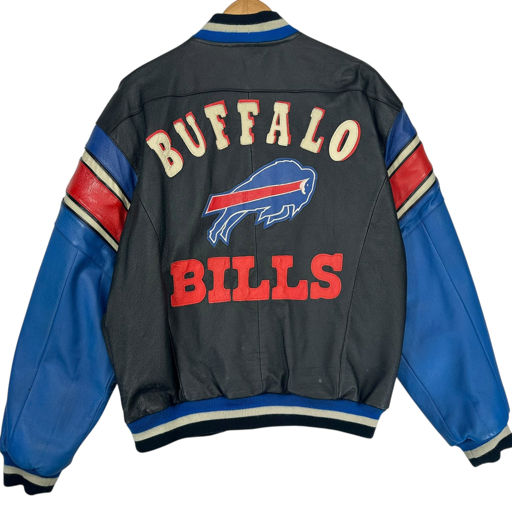 Vintage Buffalo Bills Leather Racing Jacket XL