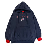 Vintage Buffalo Bills Embroidered Hoodie Sweatshirt Large