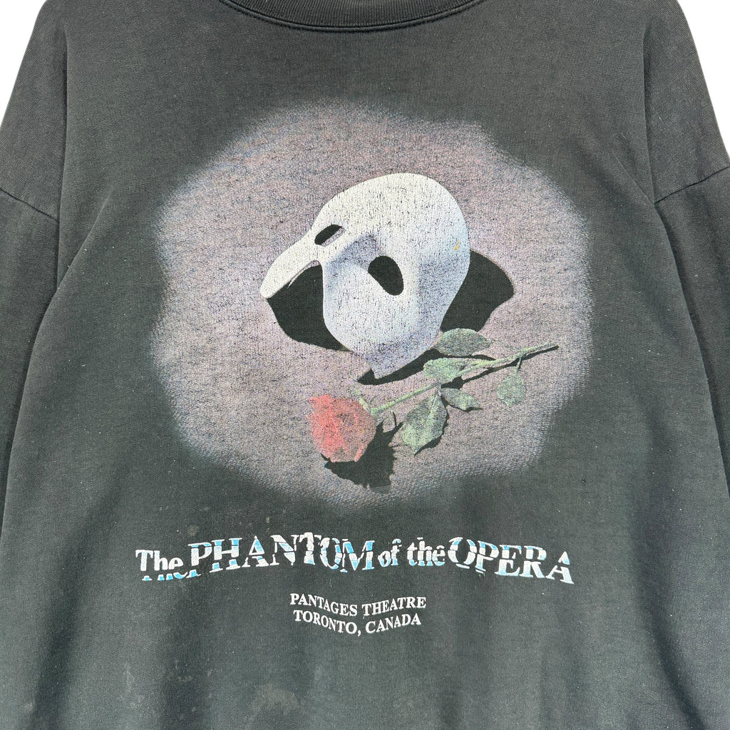 Vintage Thrashed Phantom of the Opera Crewneck Sweatshirt Large