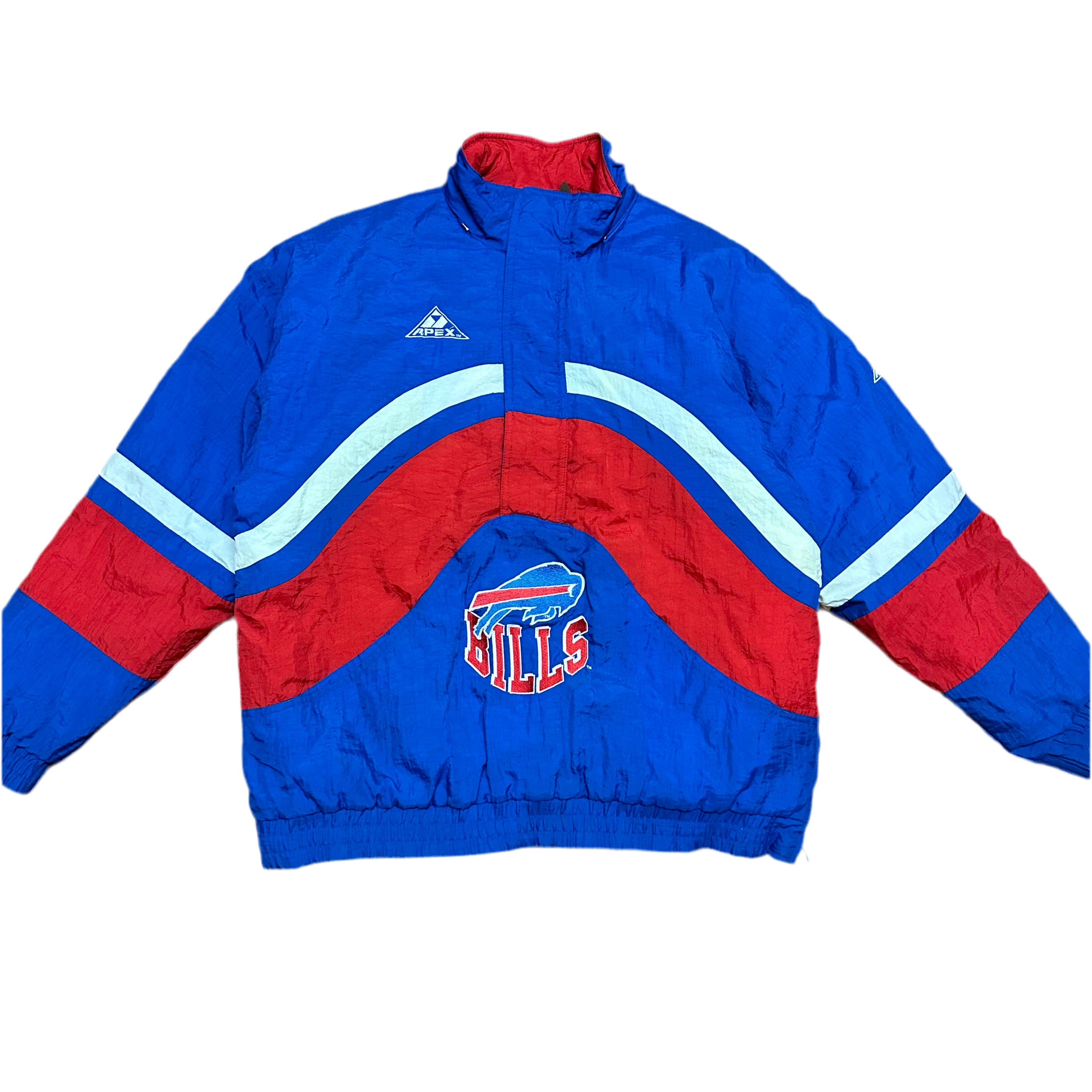 Vintage Buffalo Bills Apex 1/2 Zip Pullover Puffer Jacket Medium