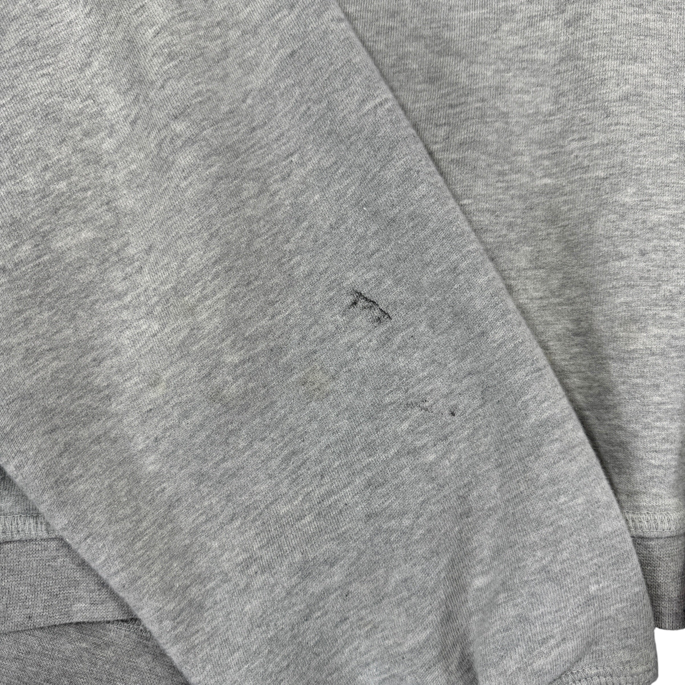 Y2K Nike V-Neck Center Swoosh Cropped Crewneck Sweatshirt Medium