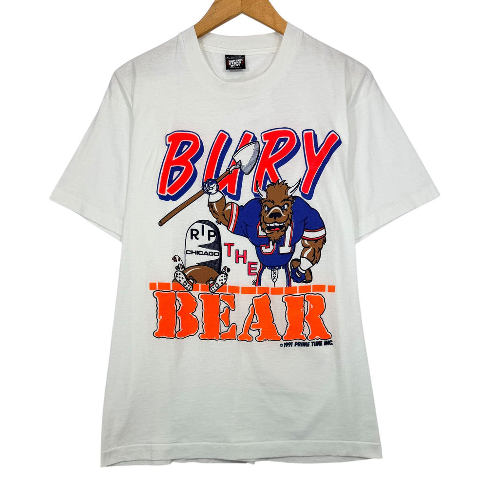 Vintage Buffalo Bills Bury the Bears Cartoon Shirt Large