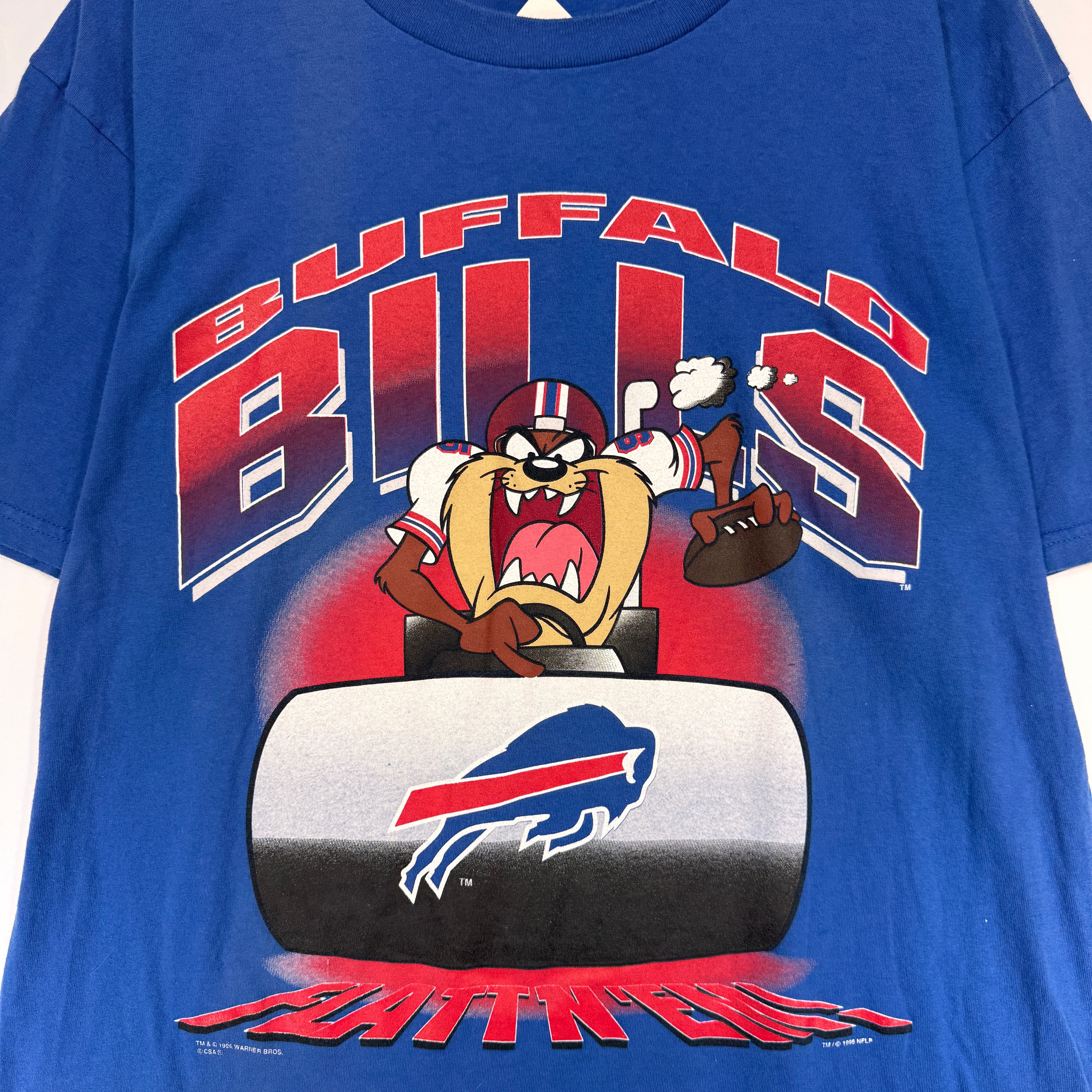 Vintage Buffalo Bills Taz Looney Tunes Cartoon Shirt Large
