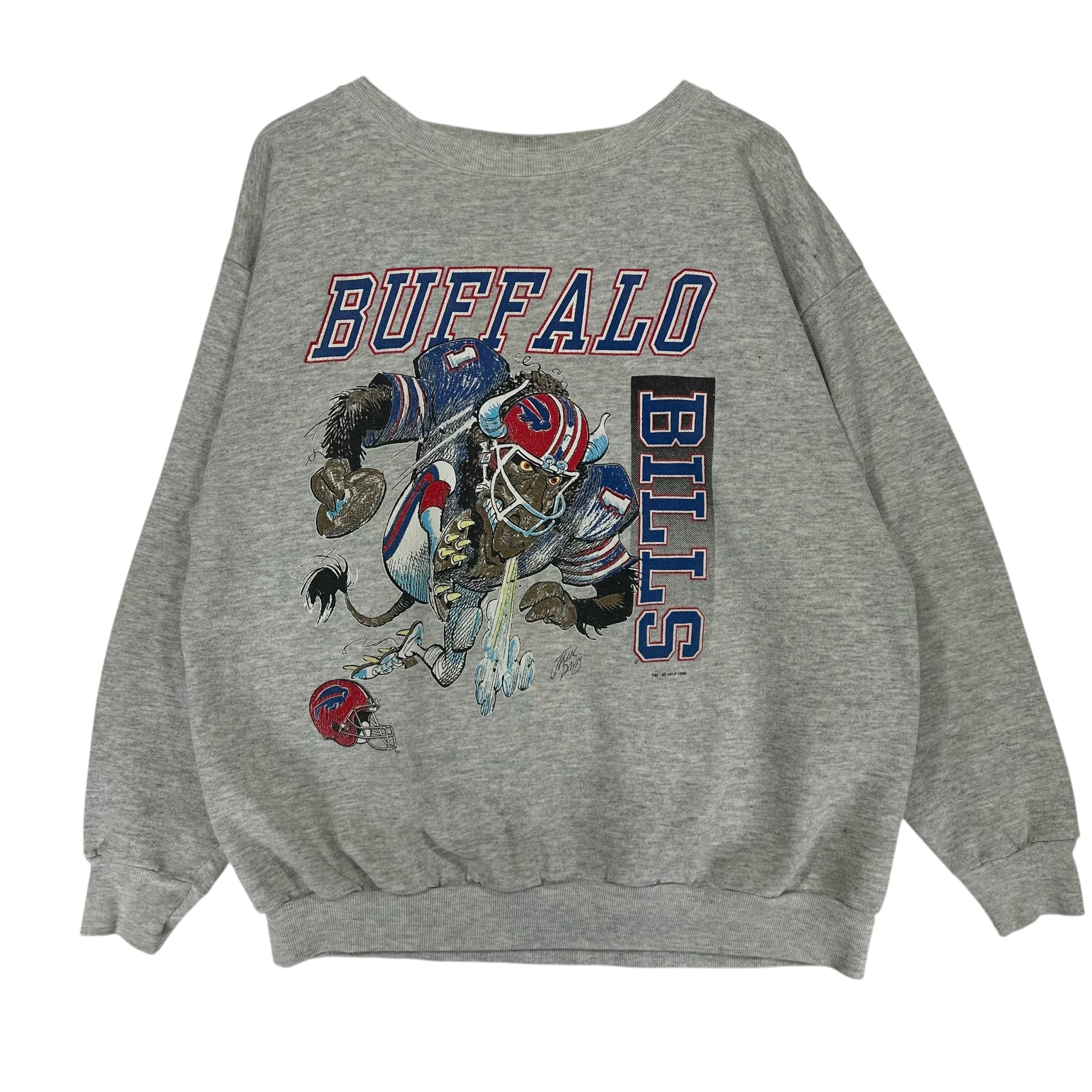 Vintage Buffalo Bills Jack Davis Crewneck Sweatshirt XL