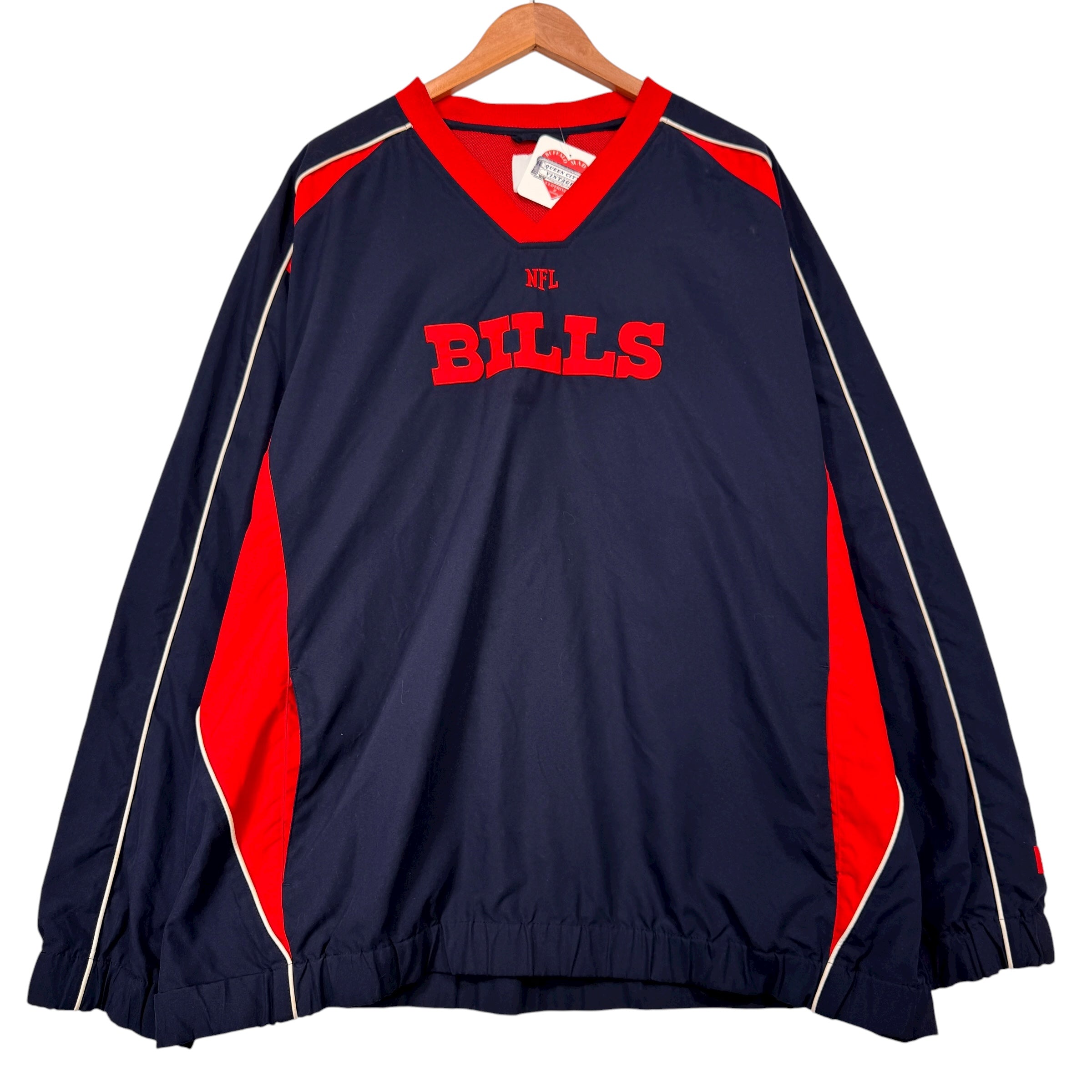 Vintage Buffalo Bills Pullover Windbreaker Jacket XXL