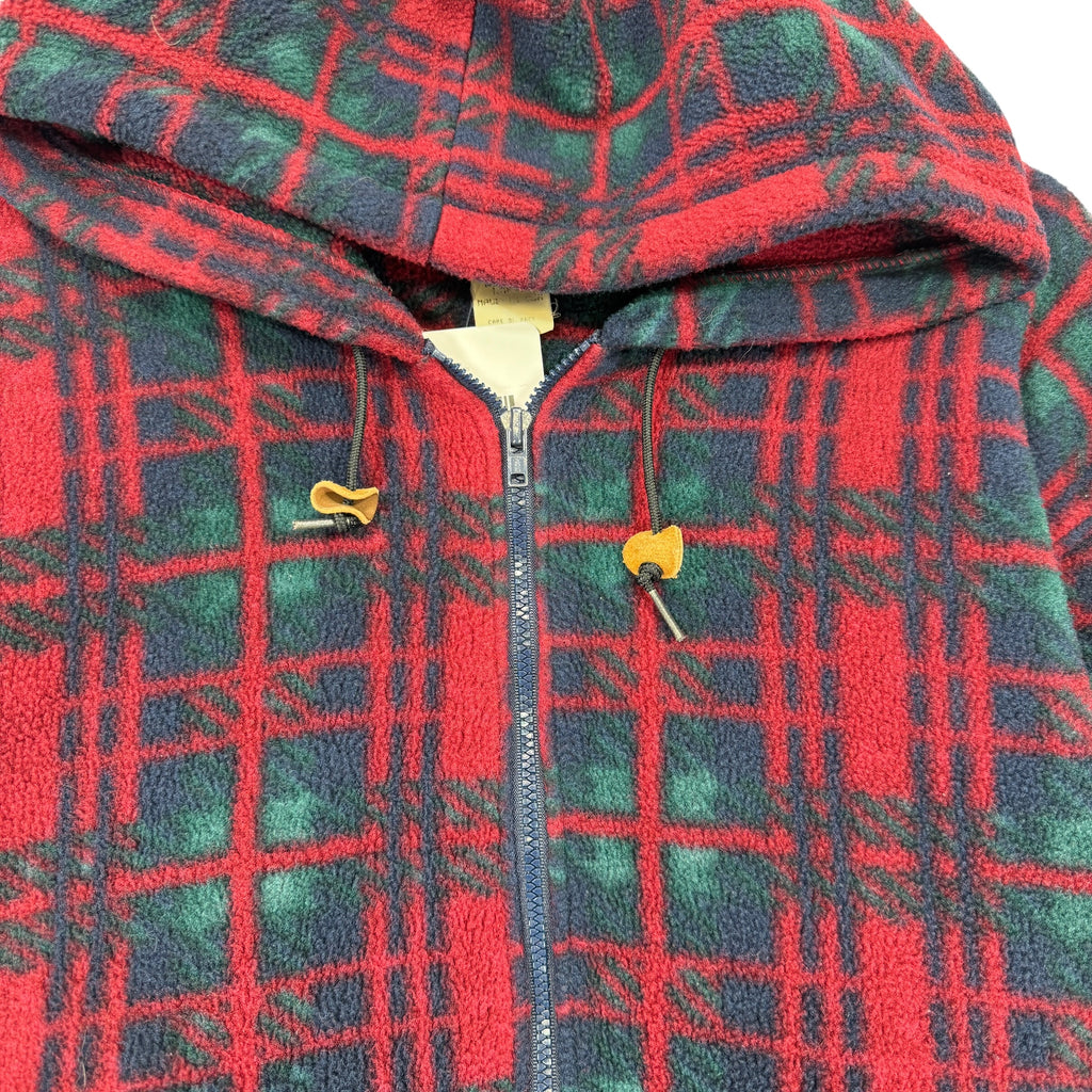 Vintage LL Bean Fleece Zip Up Hoodie Sweatshirt Women’s Large