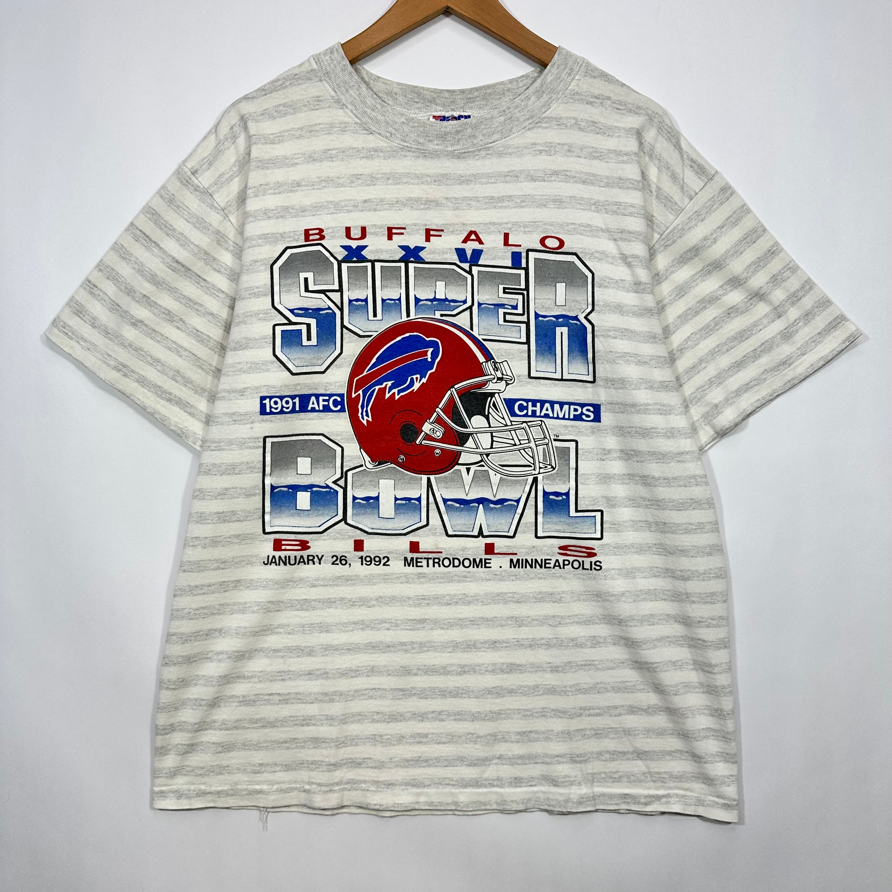 Vintage Buffalo Bills 1992 Super Bowl Striped Shirt Large