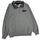 Vintage Buffalo Bills 1/4 Zip Rugby Sweatshirt Large