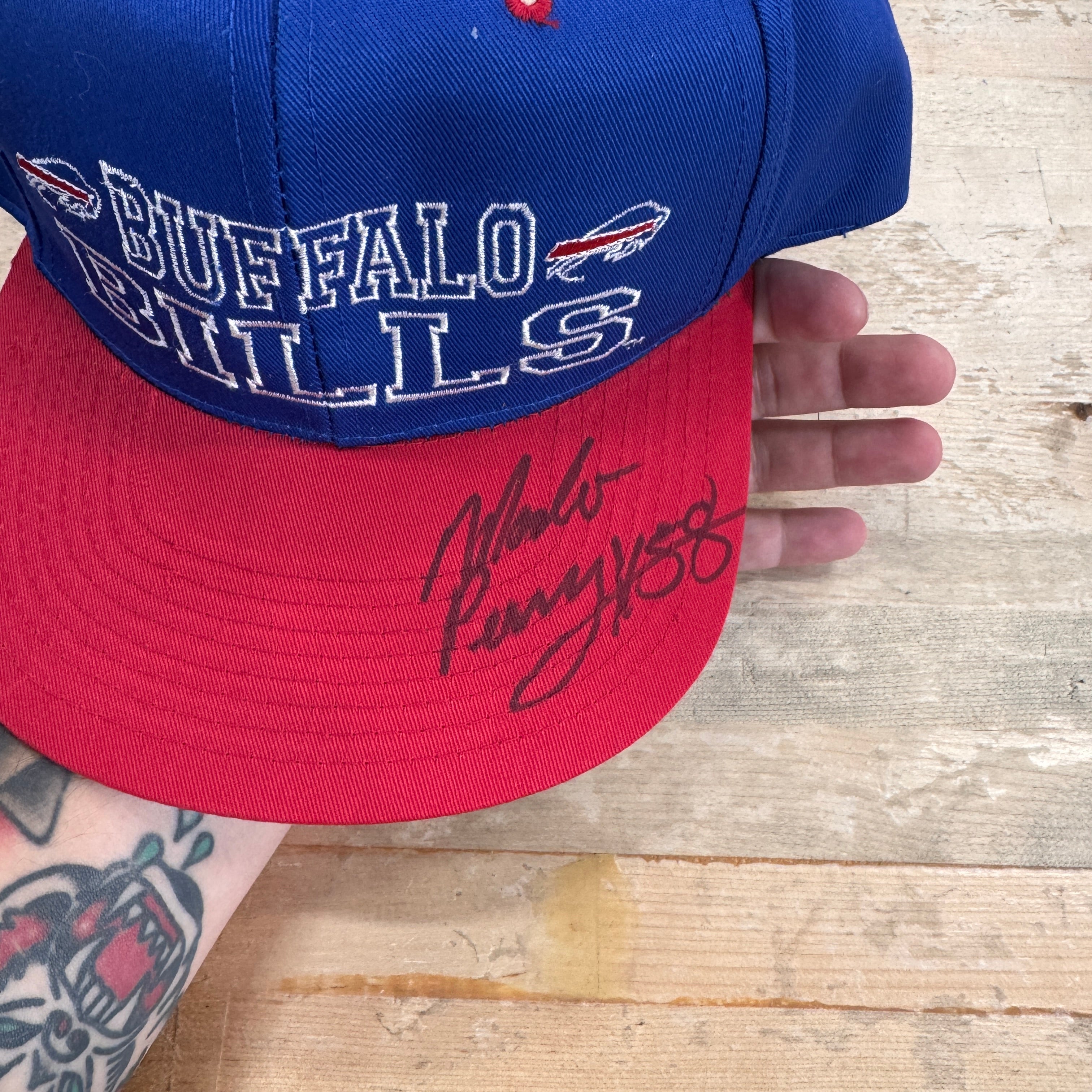 Vintage Buffalo Bills Deadstock Signed Snapback Hat