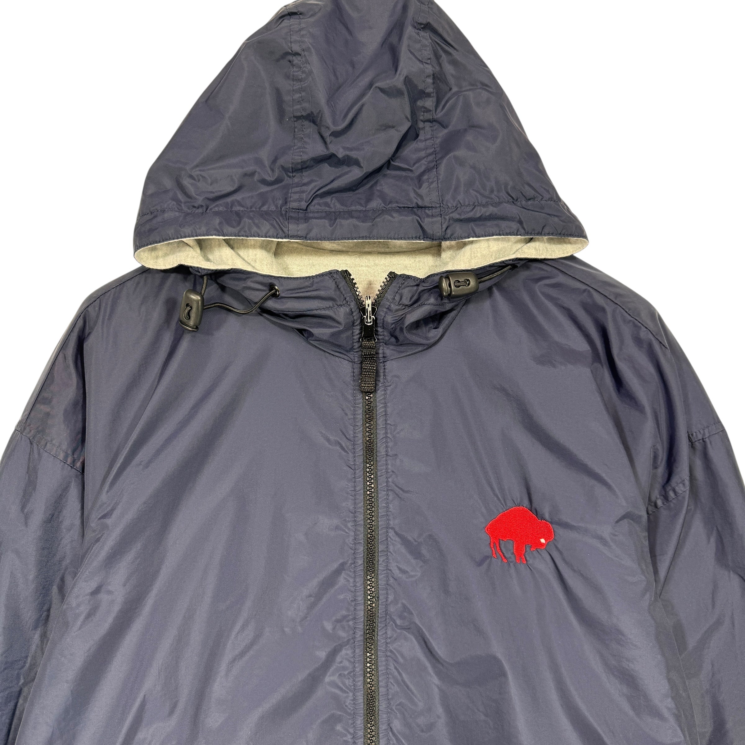 Vintage Buffalo Bills Zip Up Lined Windbreaker Jacket Large