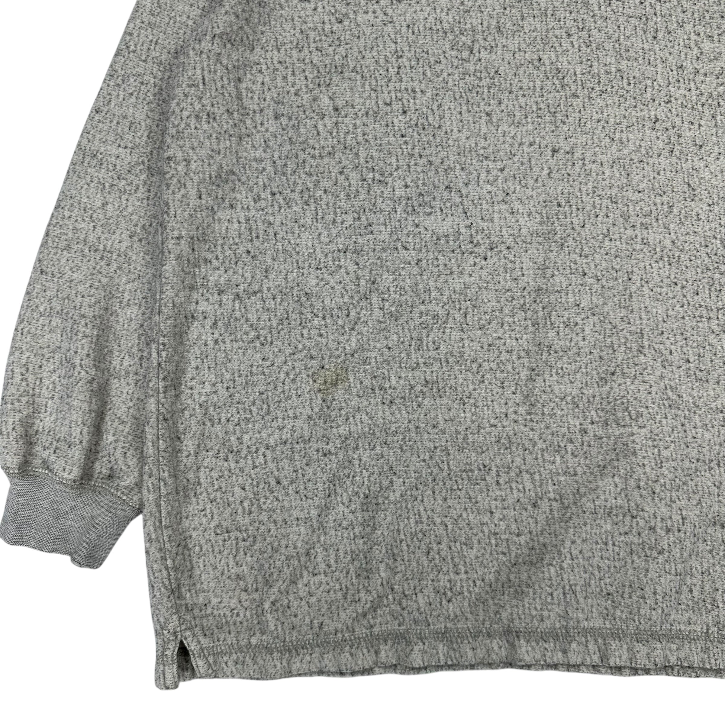 Vintage Buffalo Bills Knit Thin Henley Sweatshirt Medium