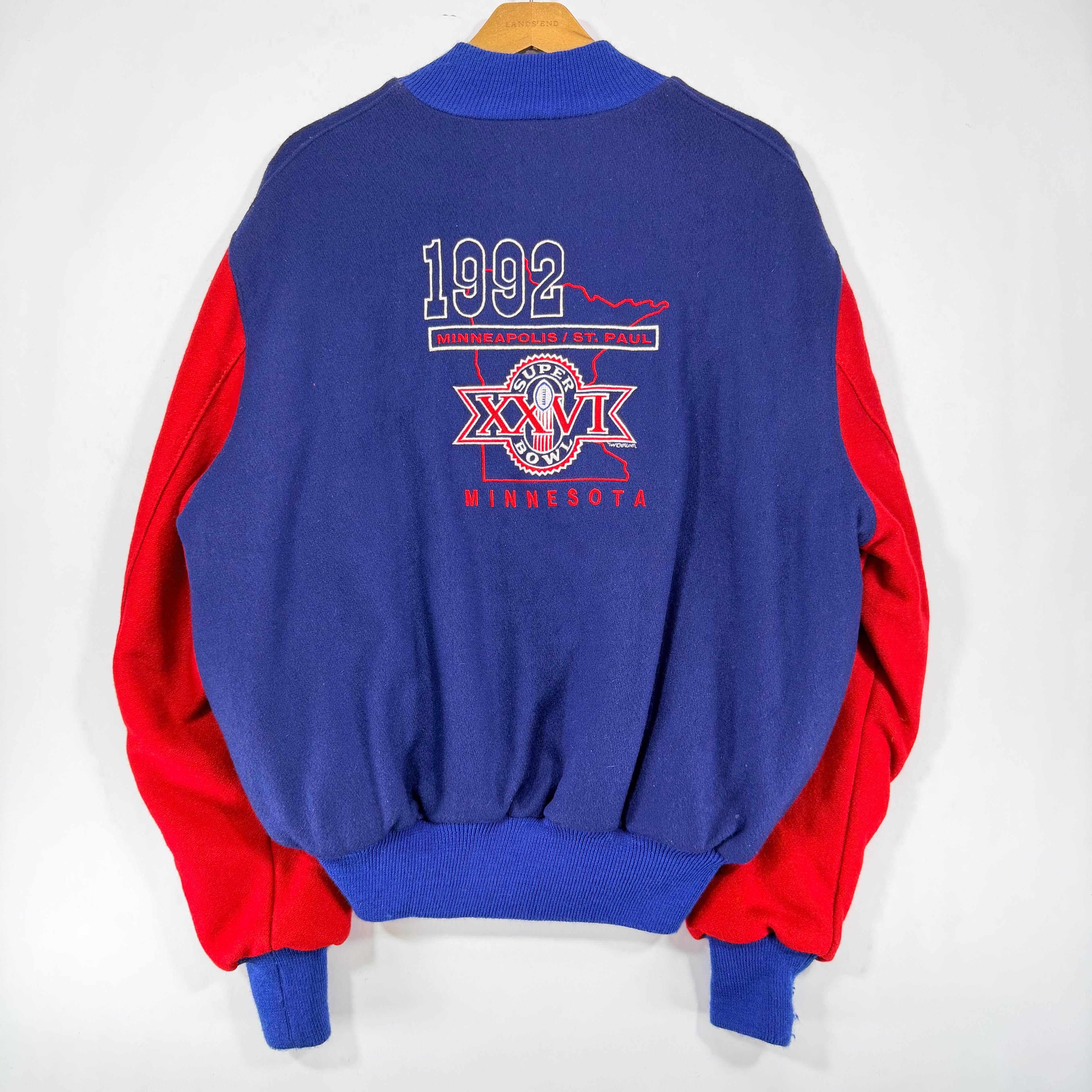 Vintage Buffalo Bills 1992 Super Bowl Wool Varsity Jacket Large