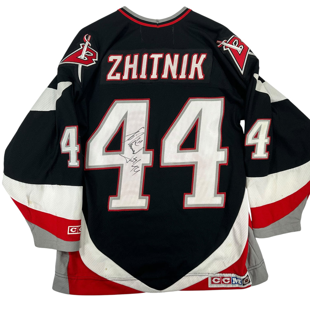 Vintage Buffalo Sabres Alexis Zhitnik Signed Jersey Large