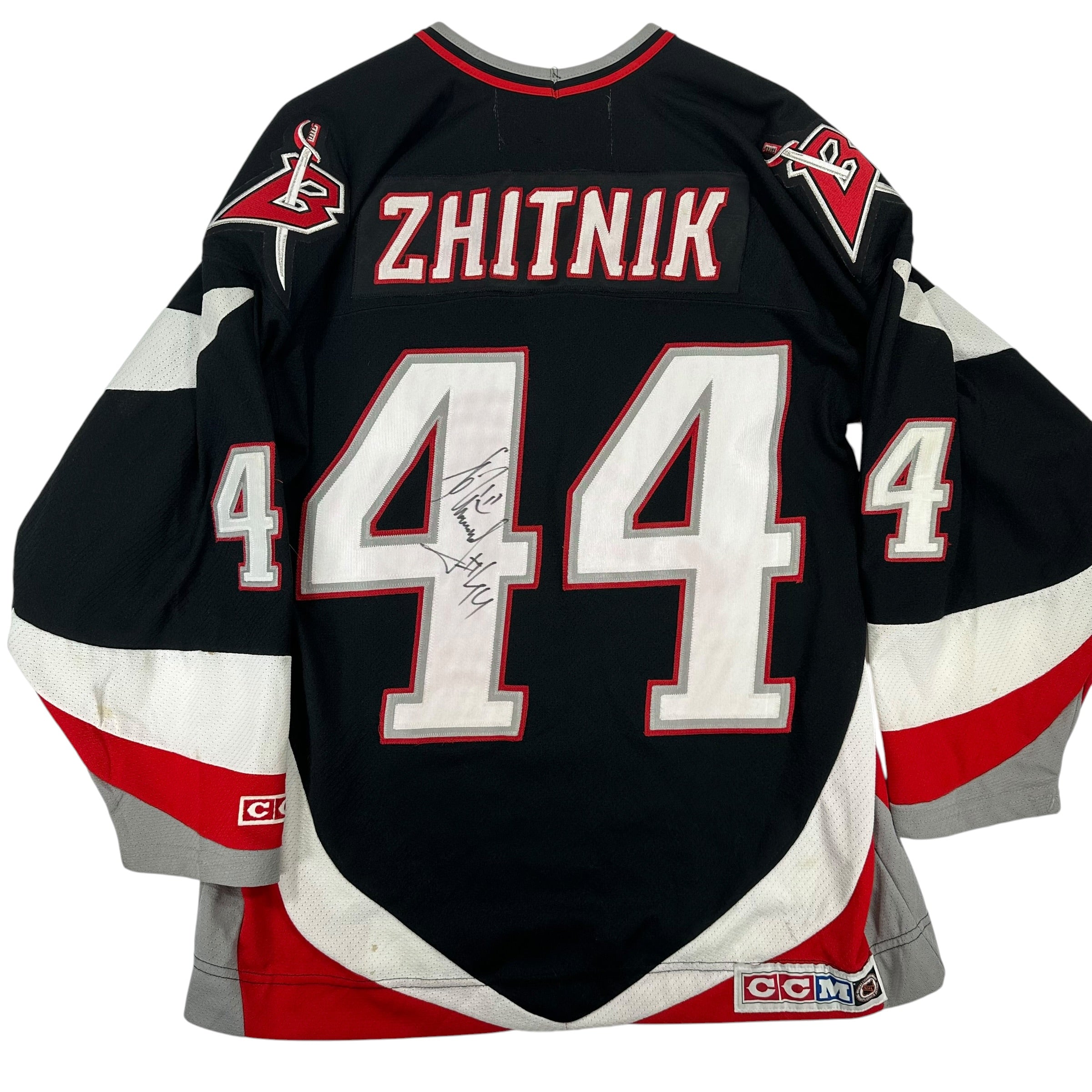 Vintage Buffalo Sabres Alexis Zhitnik Signed Jersey Large