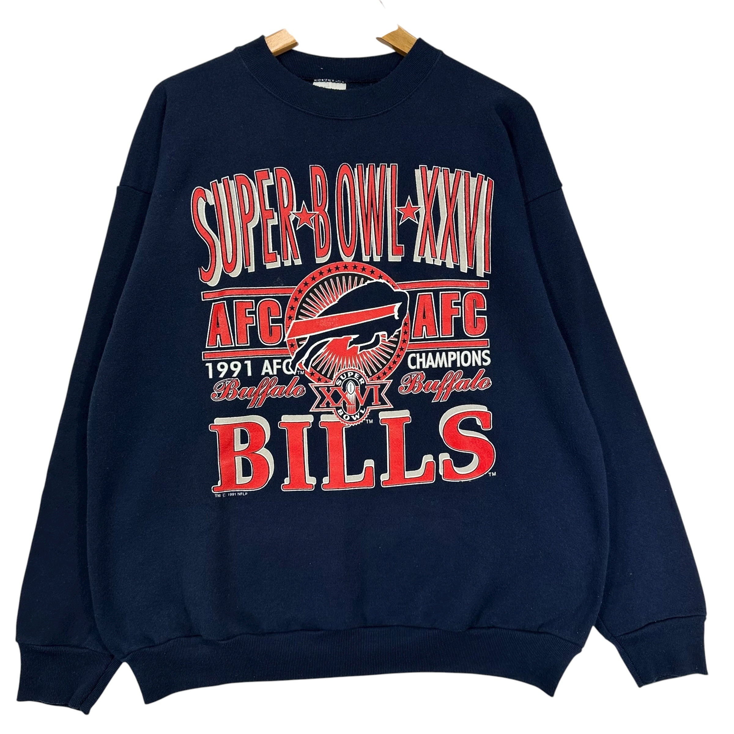 Vintage Buffalo Bills 1991 AFC Champs Crewneck Sweatshirt XL