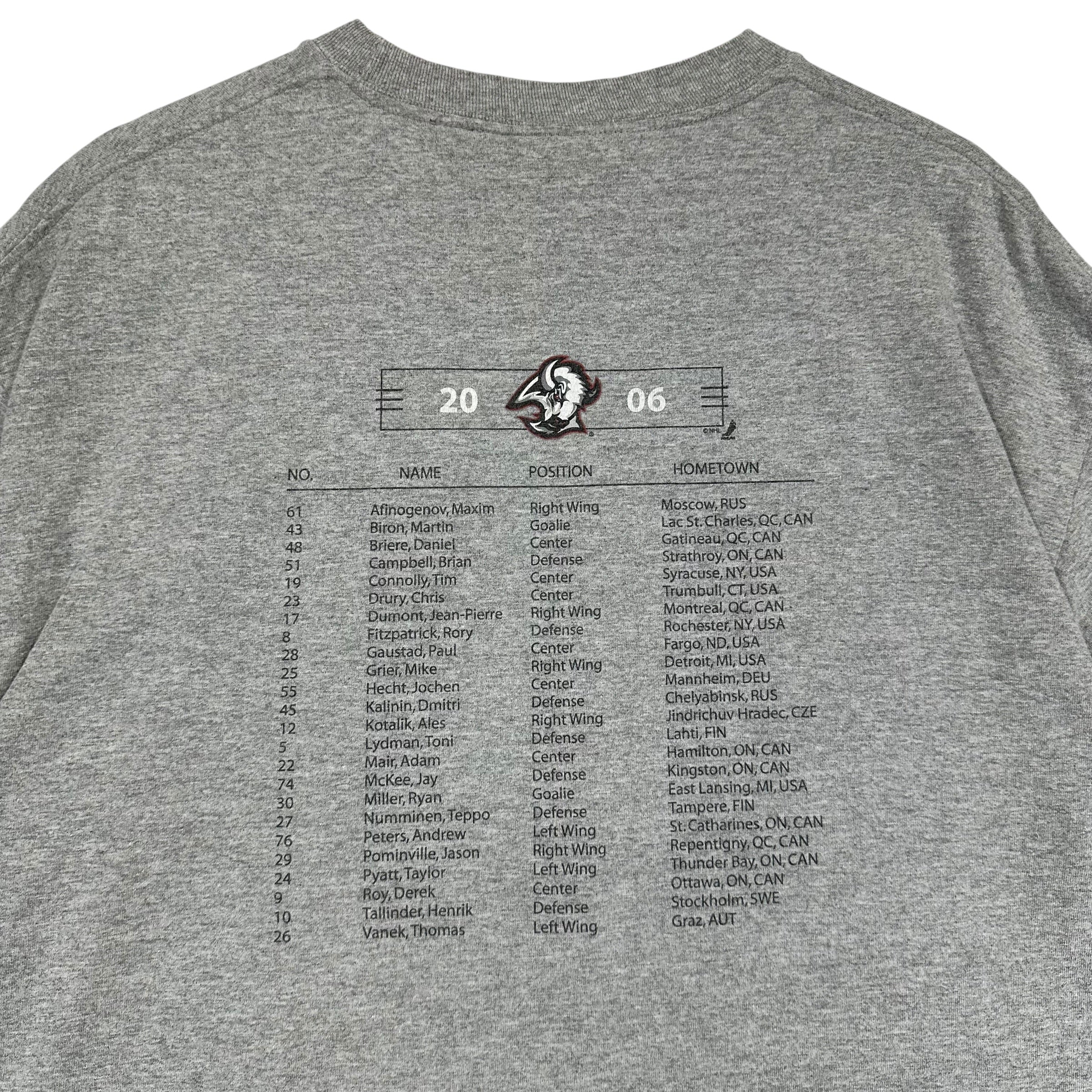 Vintage Buffalo Sabres 2006 Roster Shirt XL