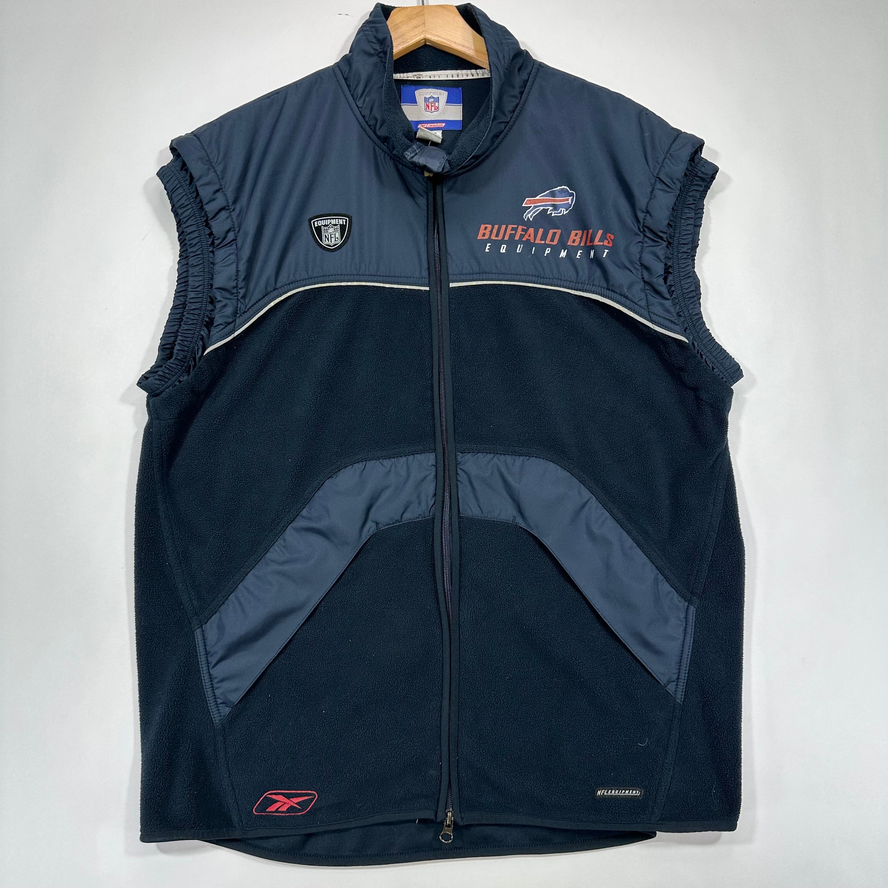 Vintage Buffalo Bills Fleece Vest Sweatshirt Large