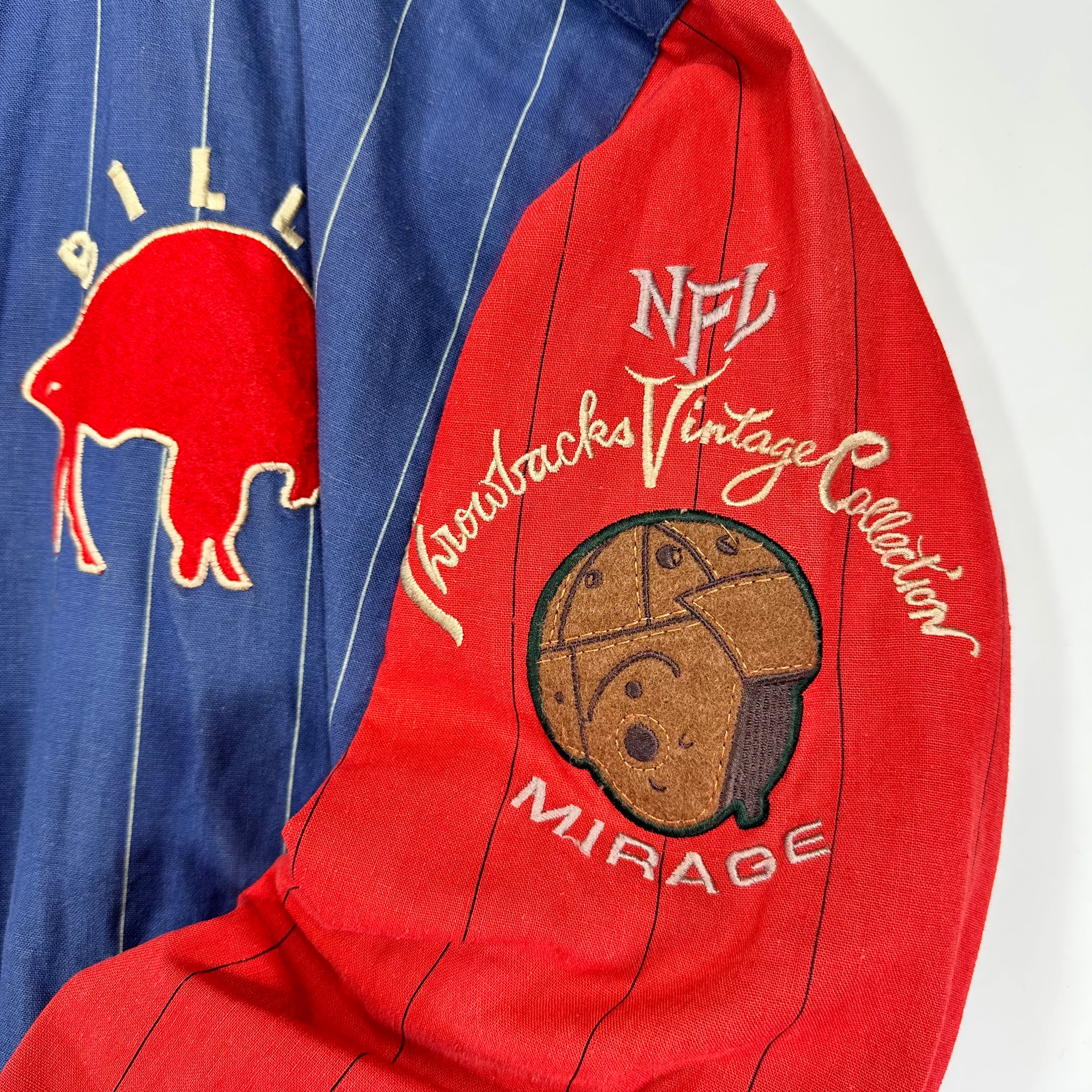 Vintage Buffalo Bills Canvas Bomber Jacket Medium