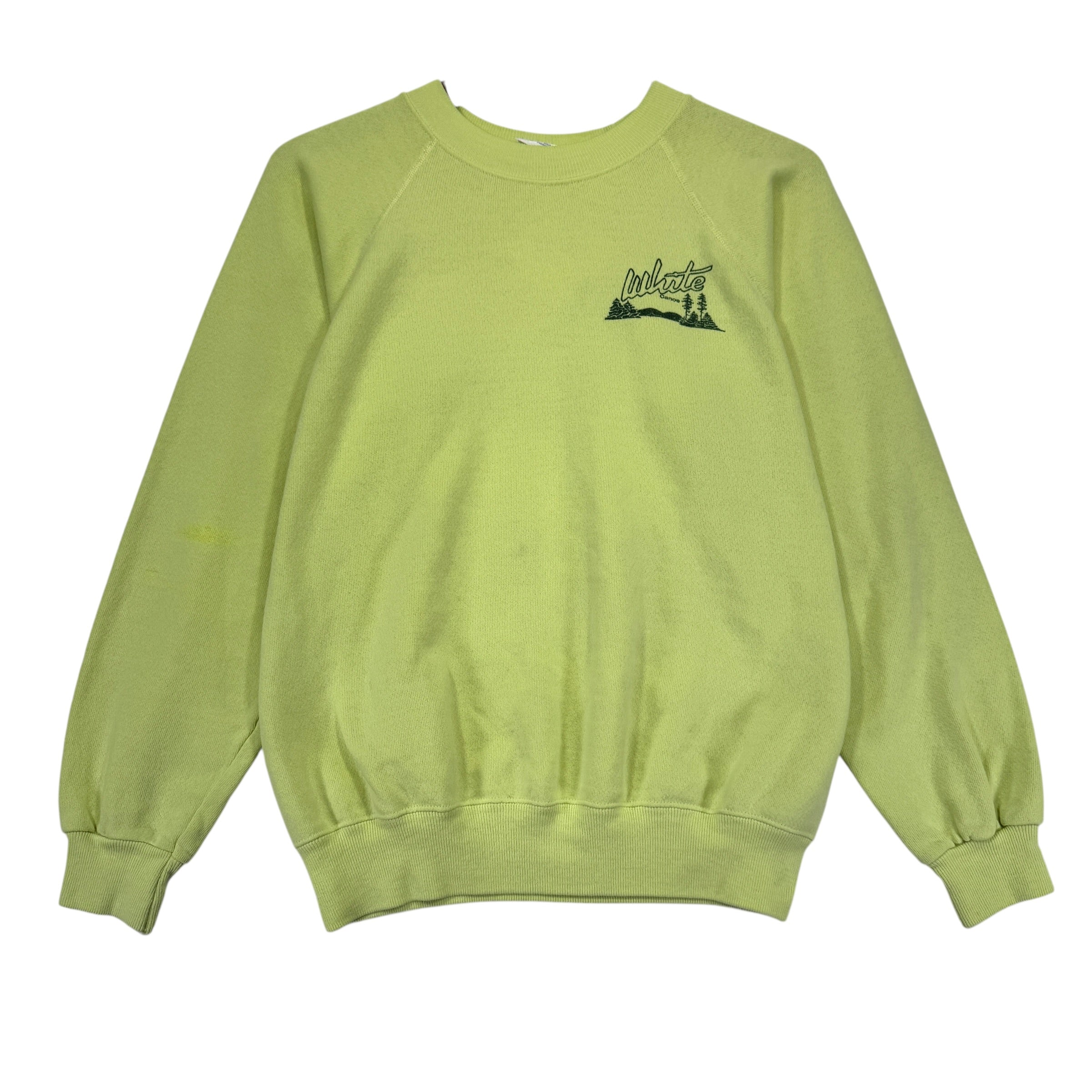 Vintage White Canoe Crewneck Sweatshirt Medium