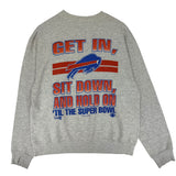 Vintage Buffalo Bills Caricature Cartoon Crewneck Sweatshirt Large